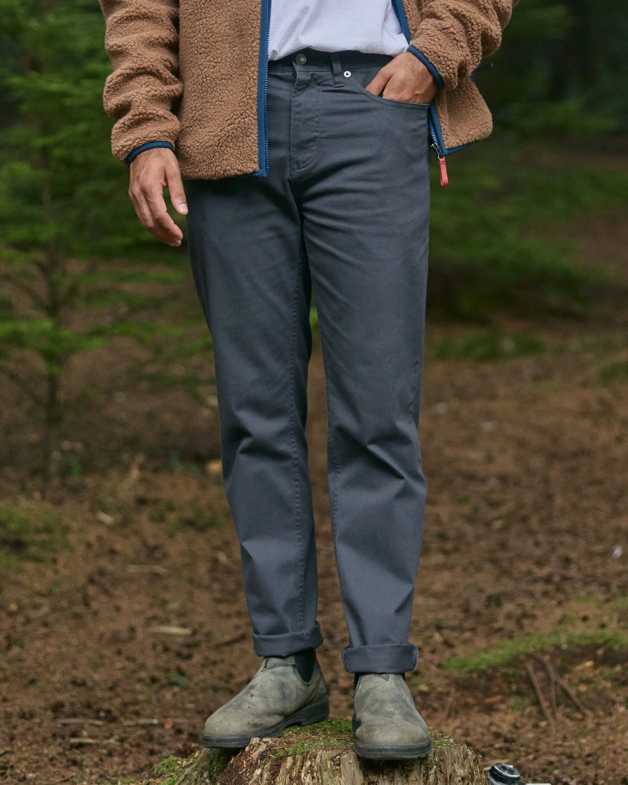 365 5 Pocket Trouser - Charcoal - Image 3