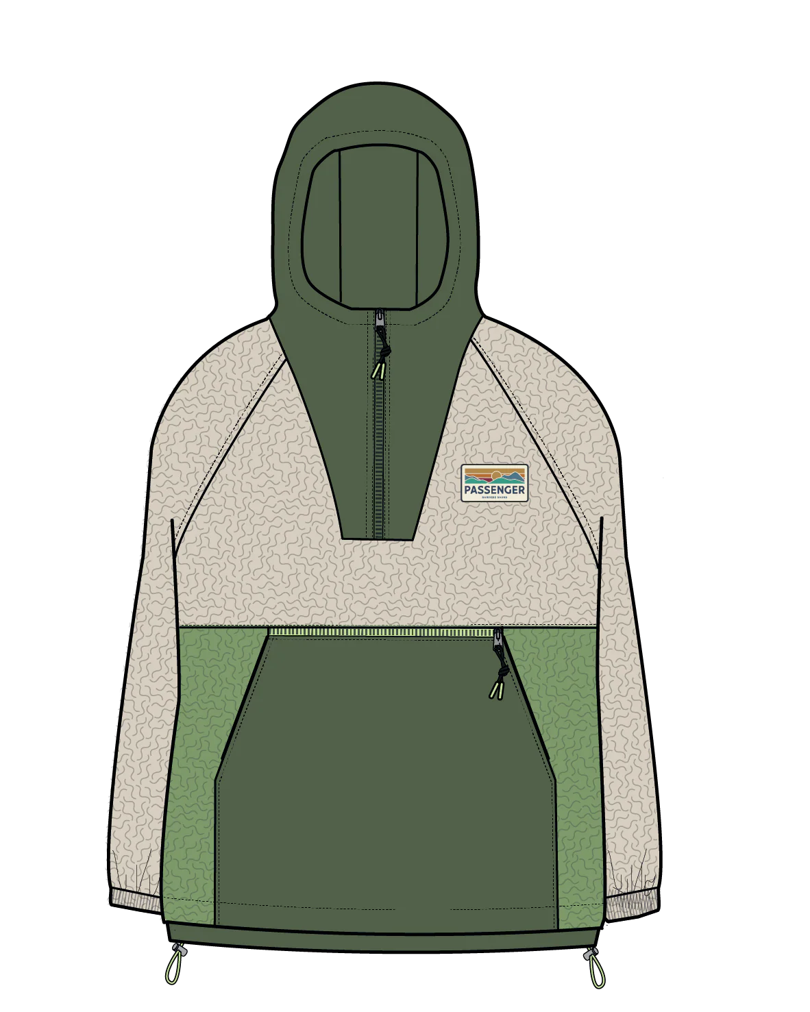 Alexander Hooded Polar Fleece - Feather/Wild Green - Image 12