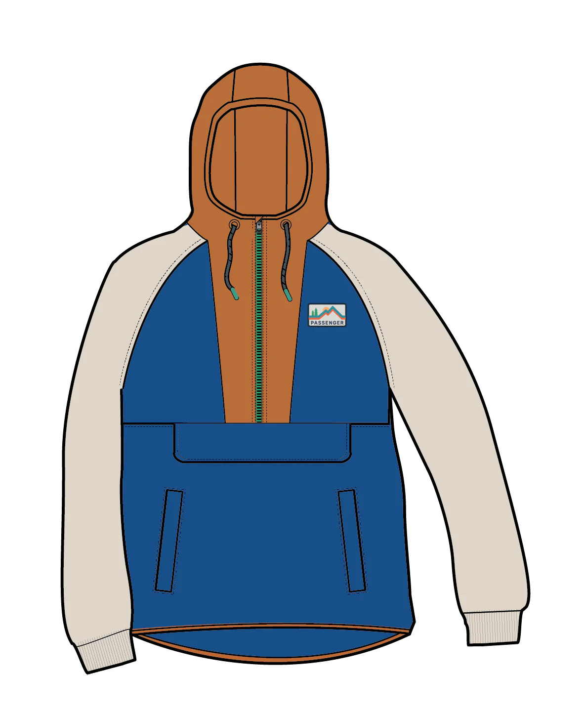 Alexander Polar Hooded Fleece - Azure Blue - Image 12