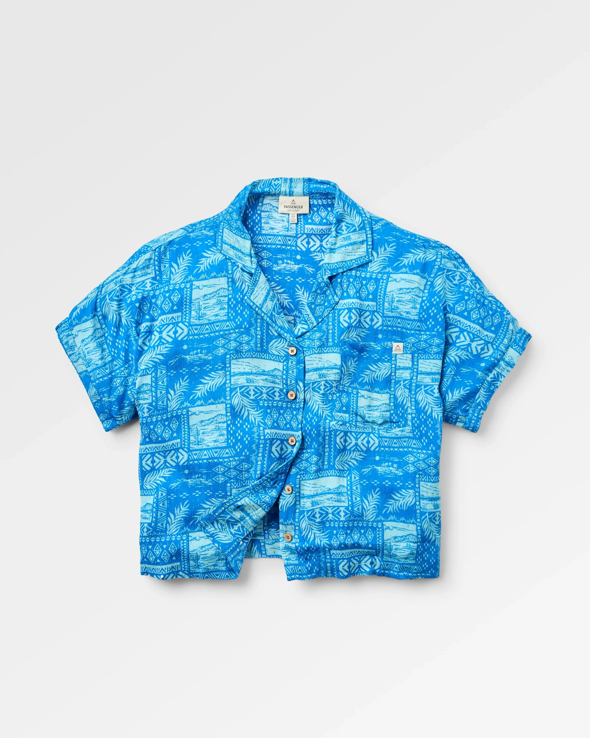 Arden Short Sleeve Shirt Eco Vero - Patchwork Marine Blue - Image 2