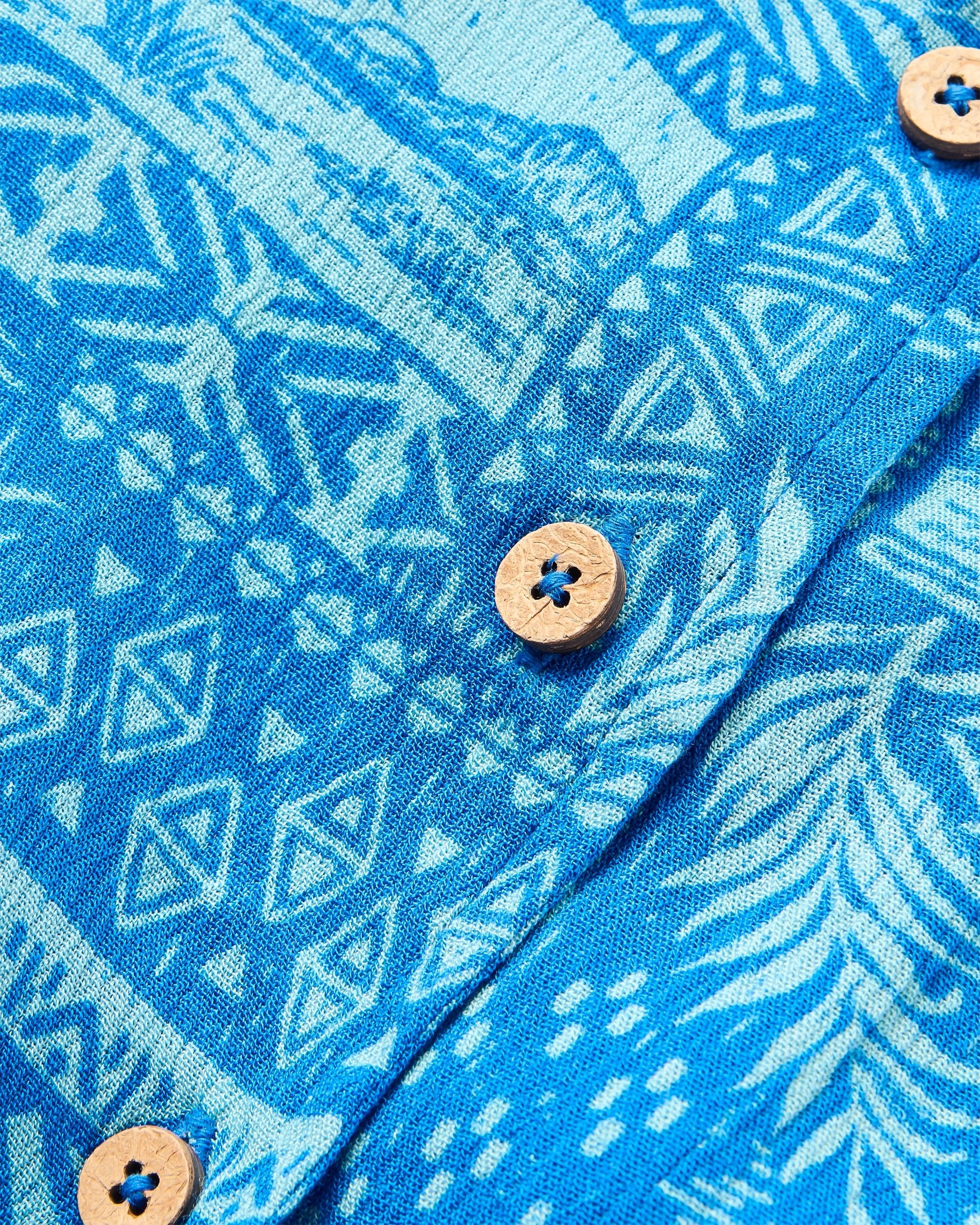 Arden Short Sleeve Shirt Eco Vero - Patchwork Marine Blue - Image 7