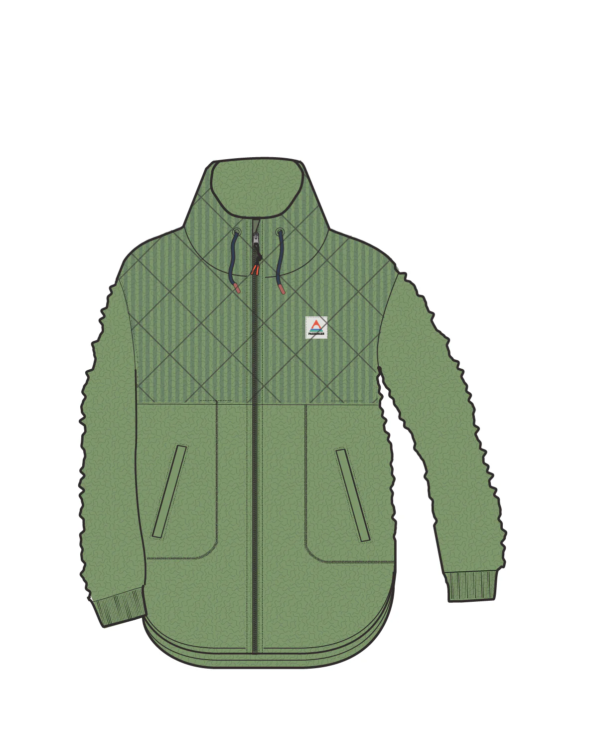 Awaken Deep-Pile Sherpa Fleece - Stem Green - Image 11