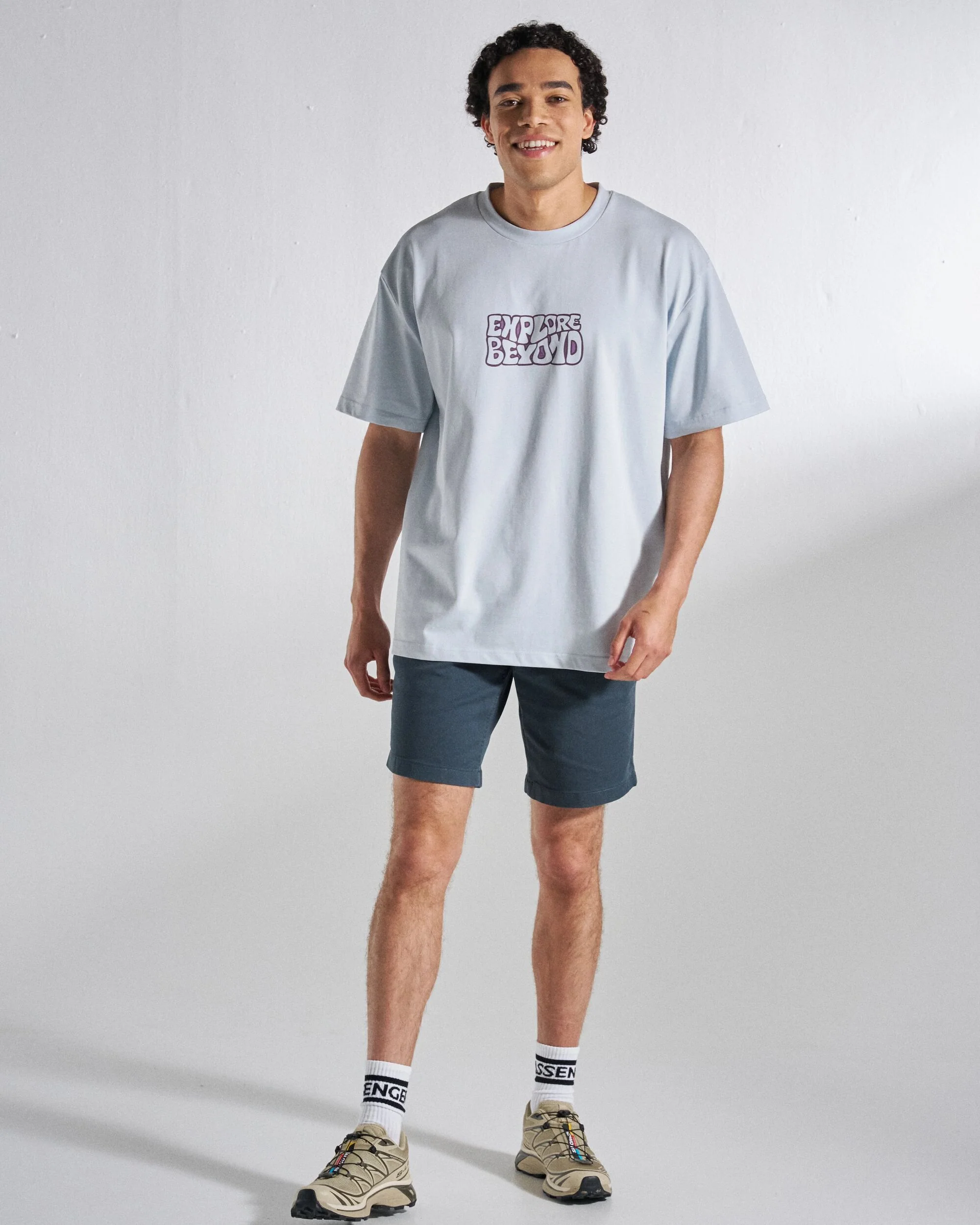 Beyond Relaxed Fit T-Shirt - Grey Blue - Image 5
