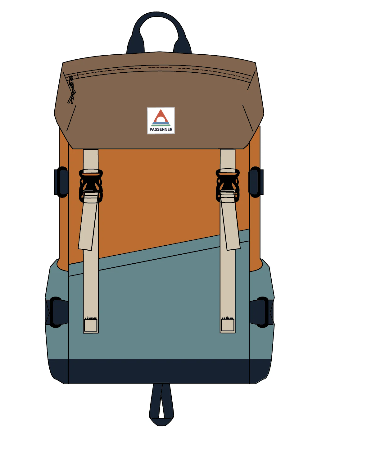 Boondocker 18L Backpack - Arctic/Retro Orange - Image 9