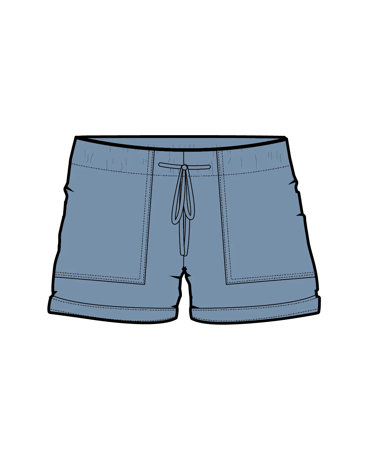 Carriso Organic Cotton Short - Faded Denim - Image 9
