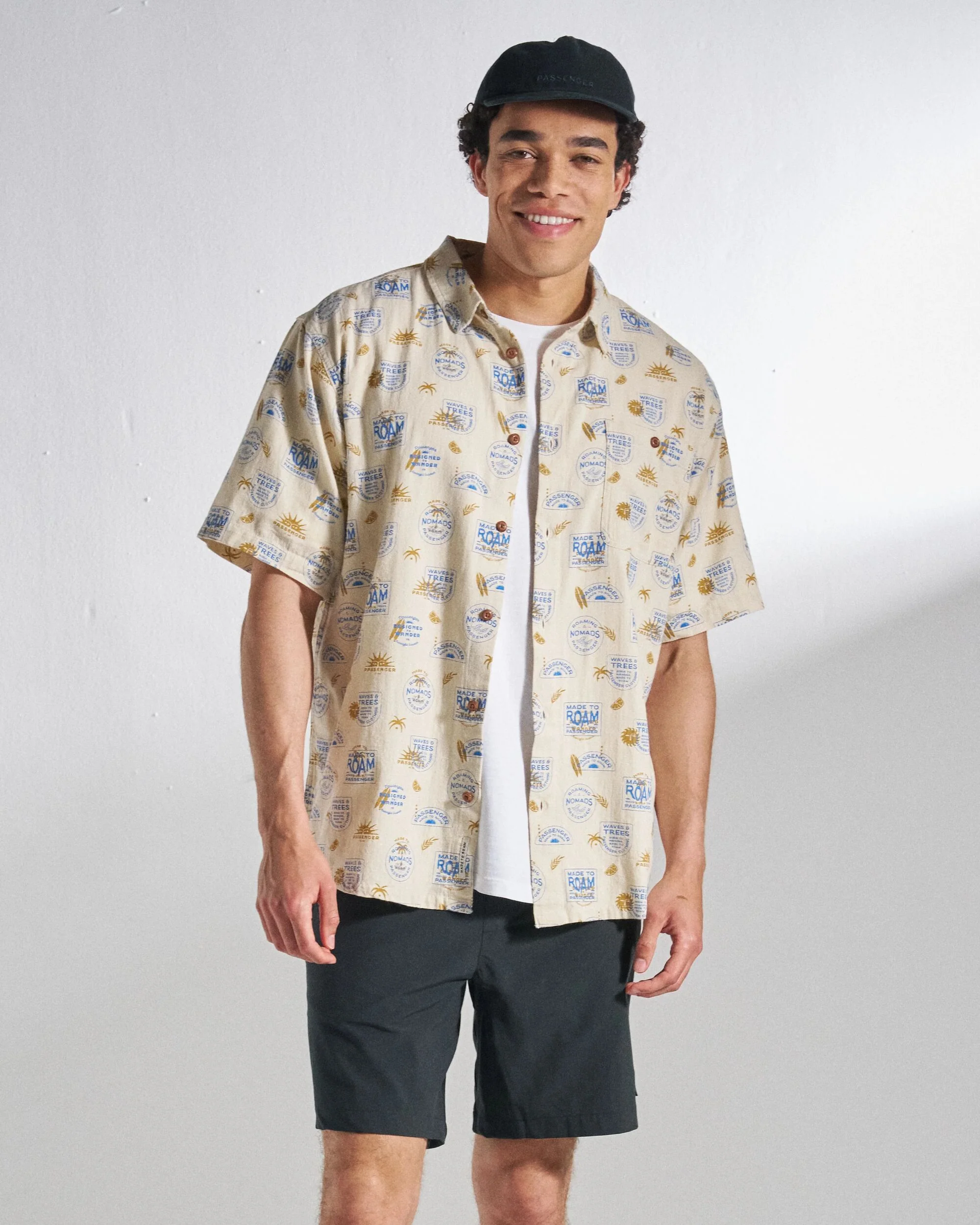 Chill Textured Short Sleeve Shirt - Badge Birch