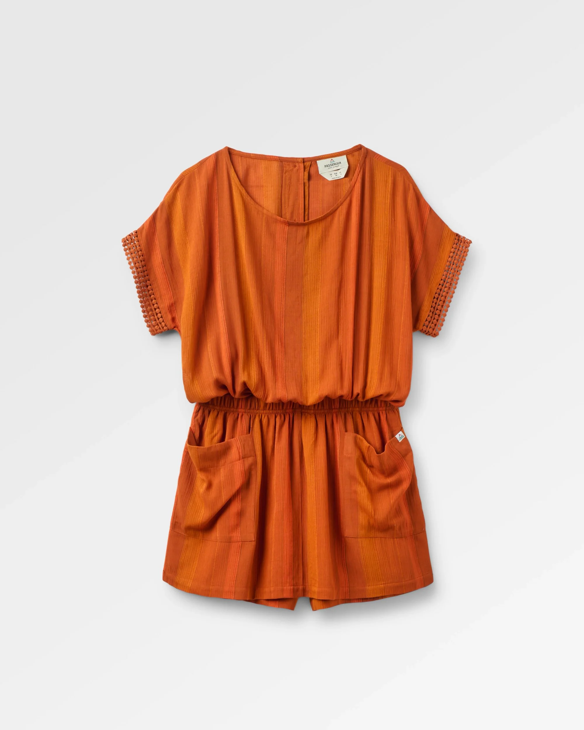 Clarity Short Skort Dress - Ember Orange Stripe - Image 2