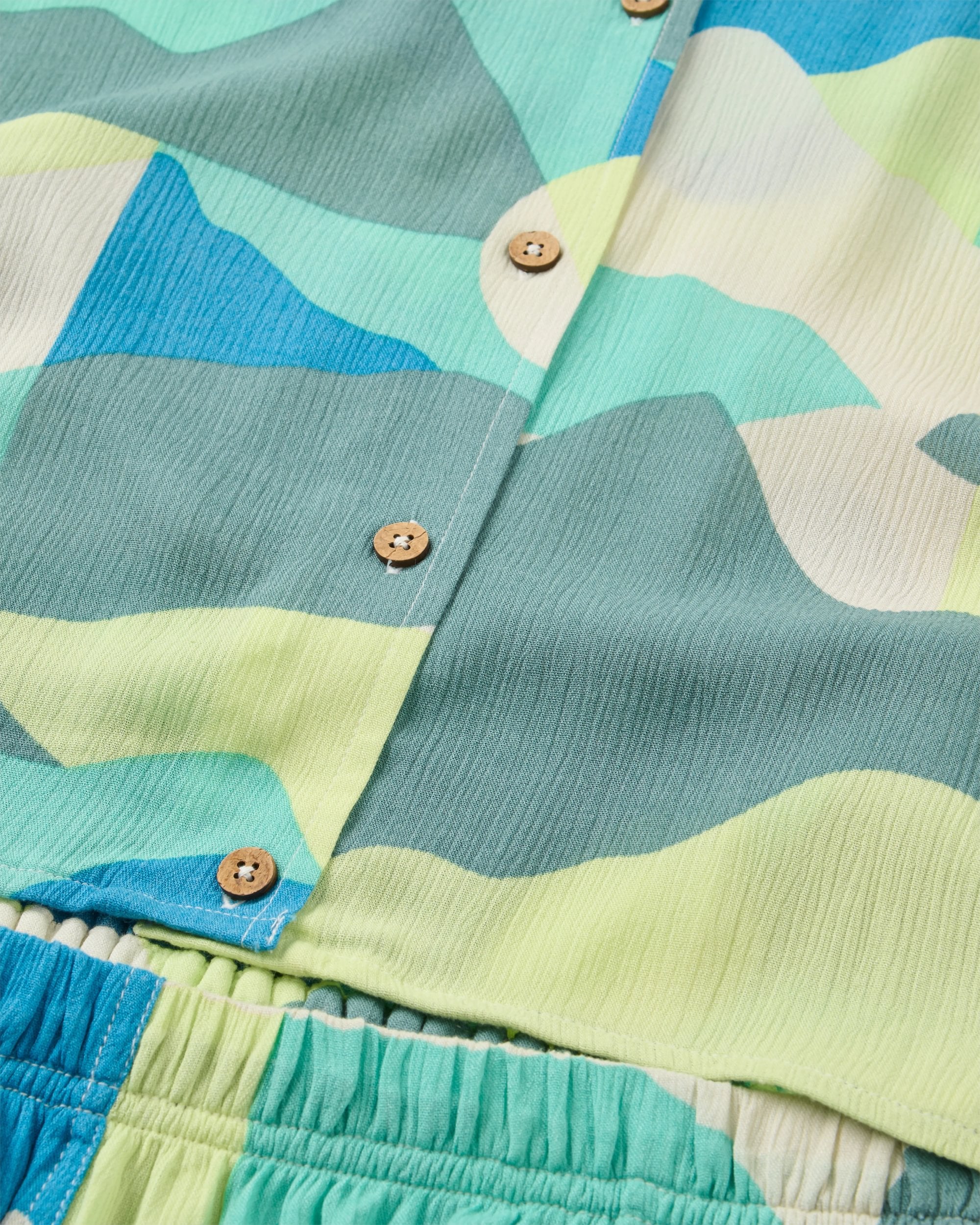 Clarity Short Skort Dress - Vista Patchwork Aqua - Image 11