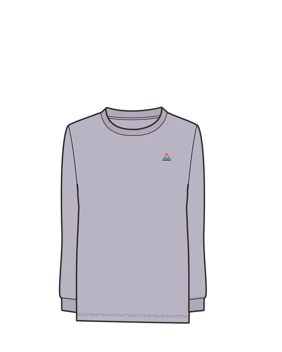 Classic LS T-Shirt - Lilac Mist - Image 6