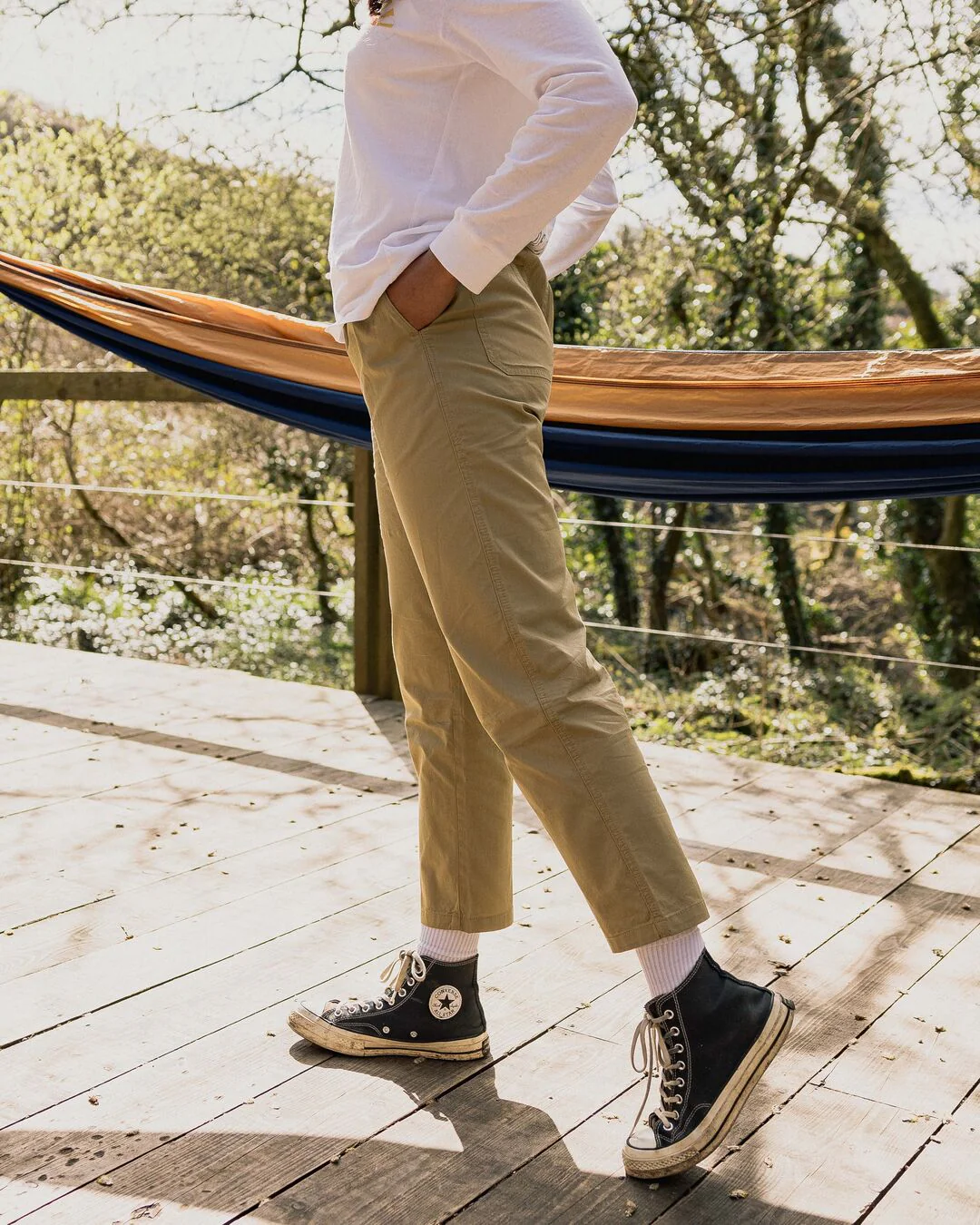 Compass Elasticated Waist Trouser - Biscuit - Image 2