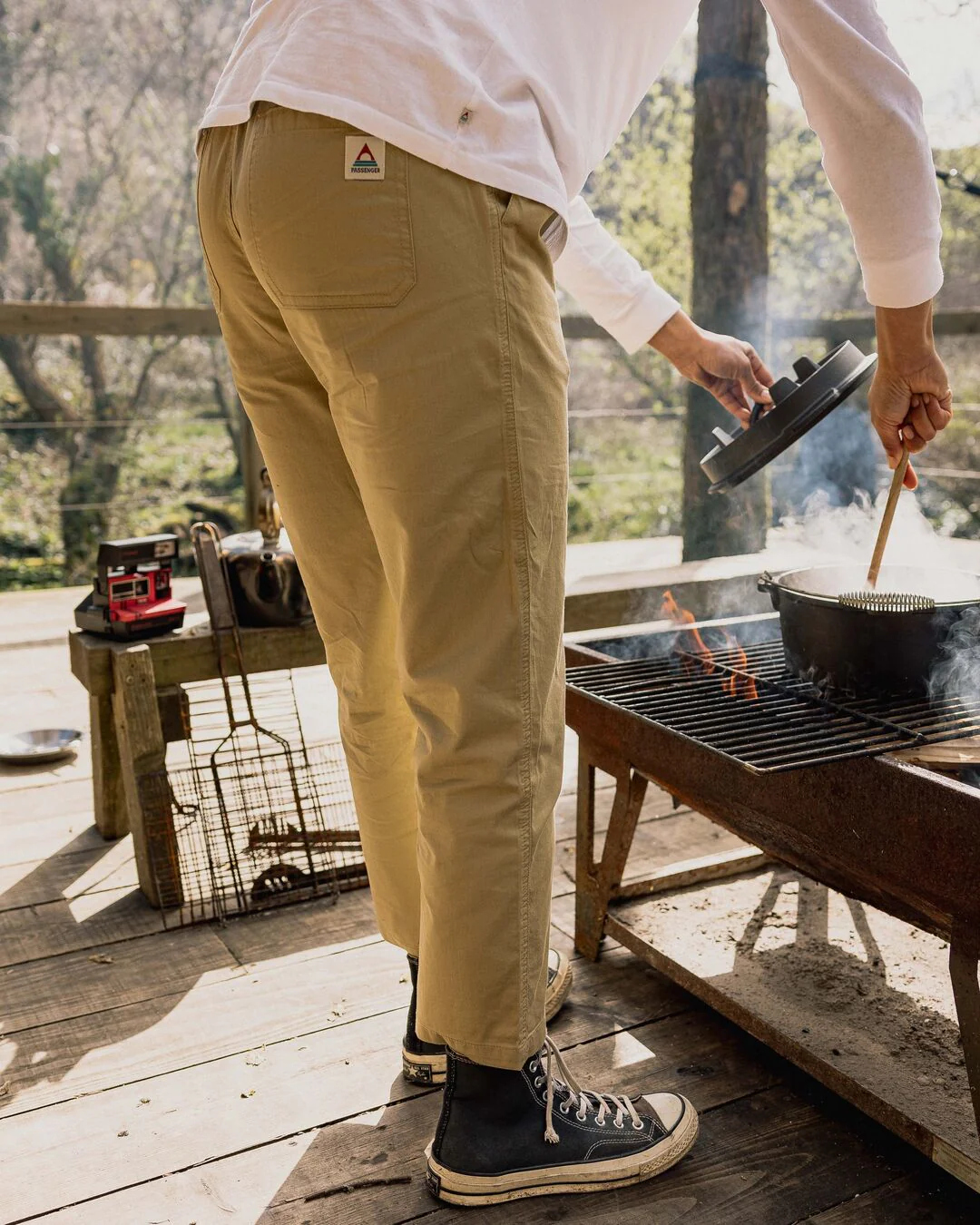 Compass Elasticated Waist Trouser - Biscuit - Image 4