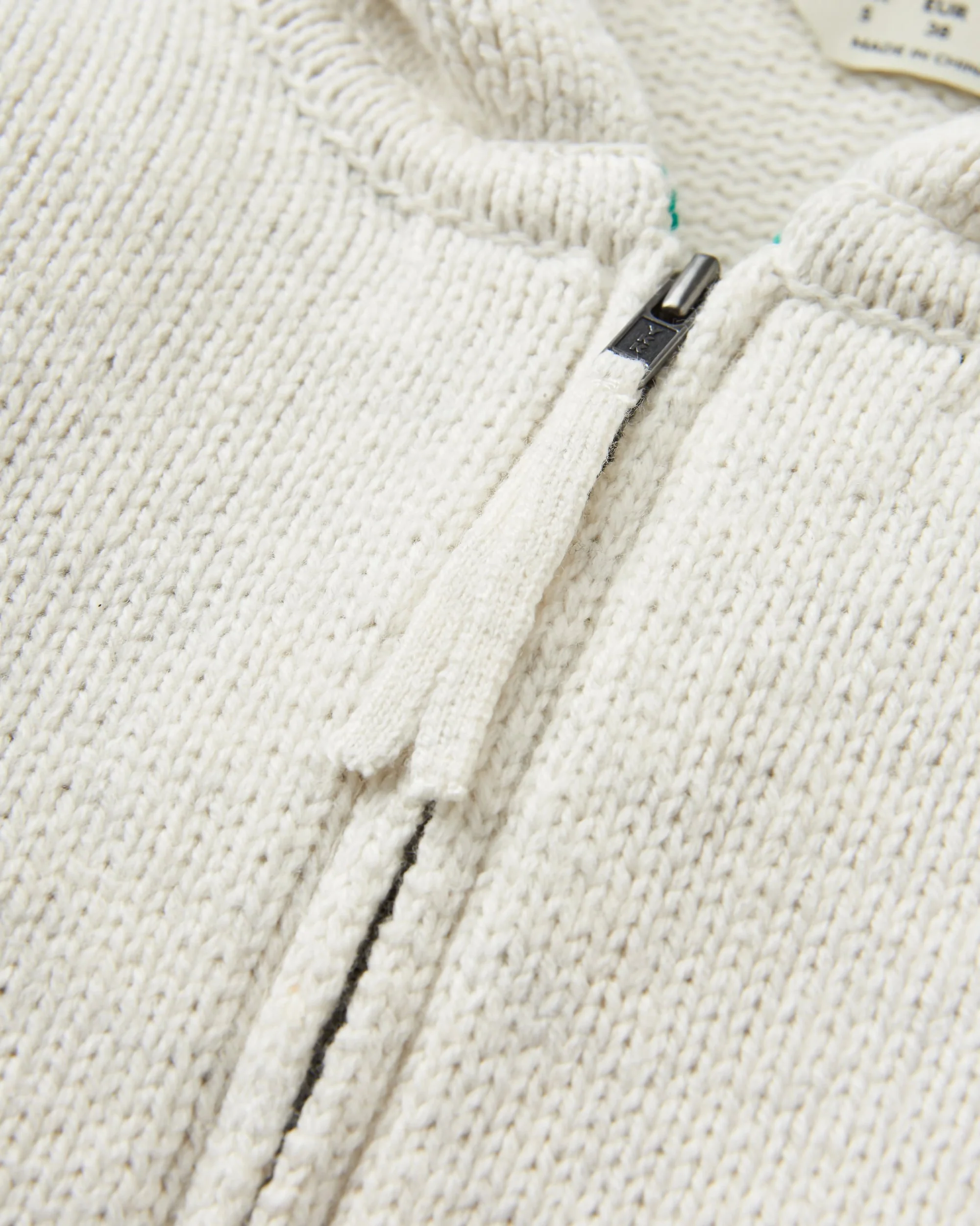 Cove Full Zip Knitted Hoodie - Off White - Image 10