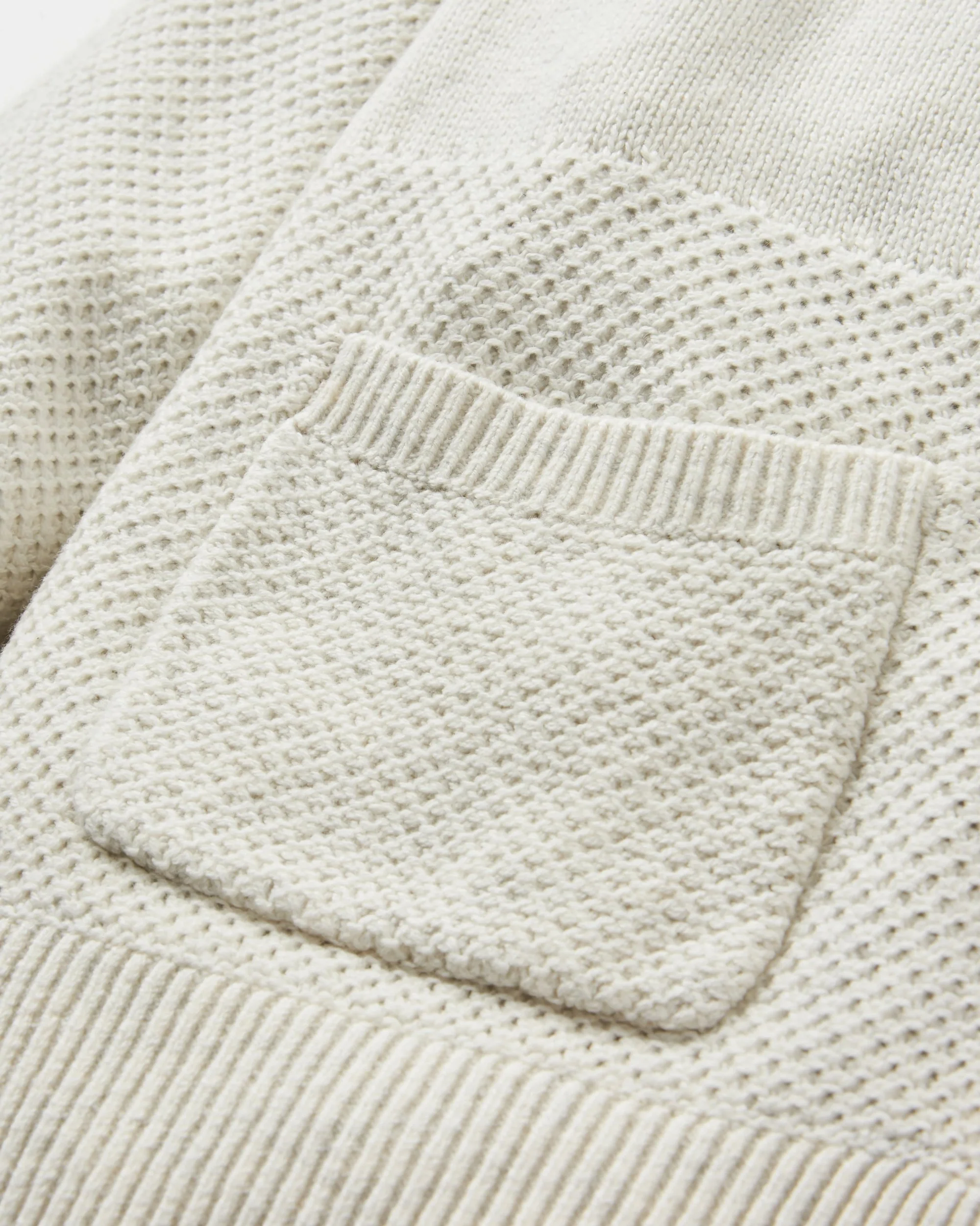 Cove Full Zip Knitted Hoodie - Off White - Image 11