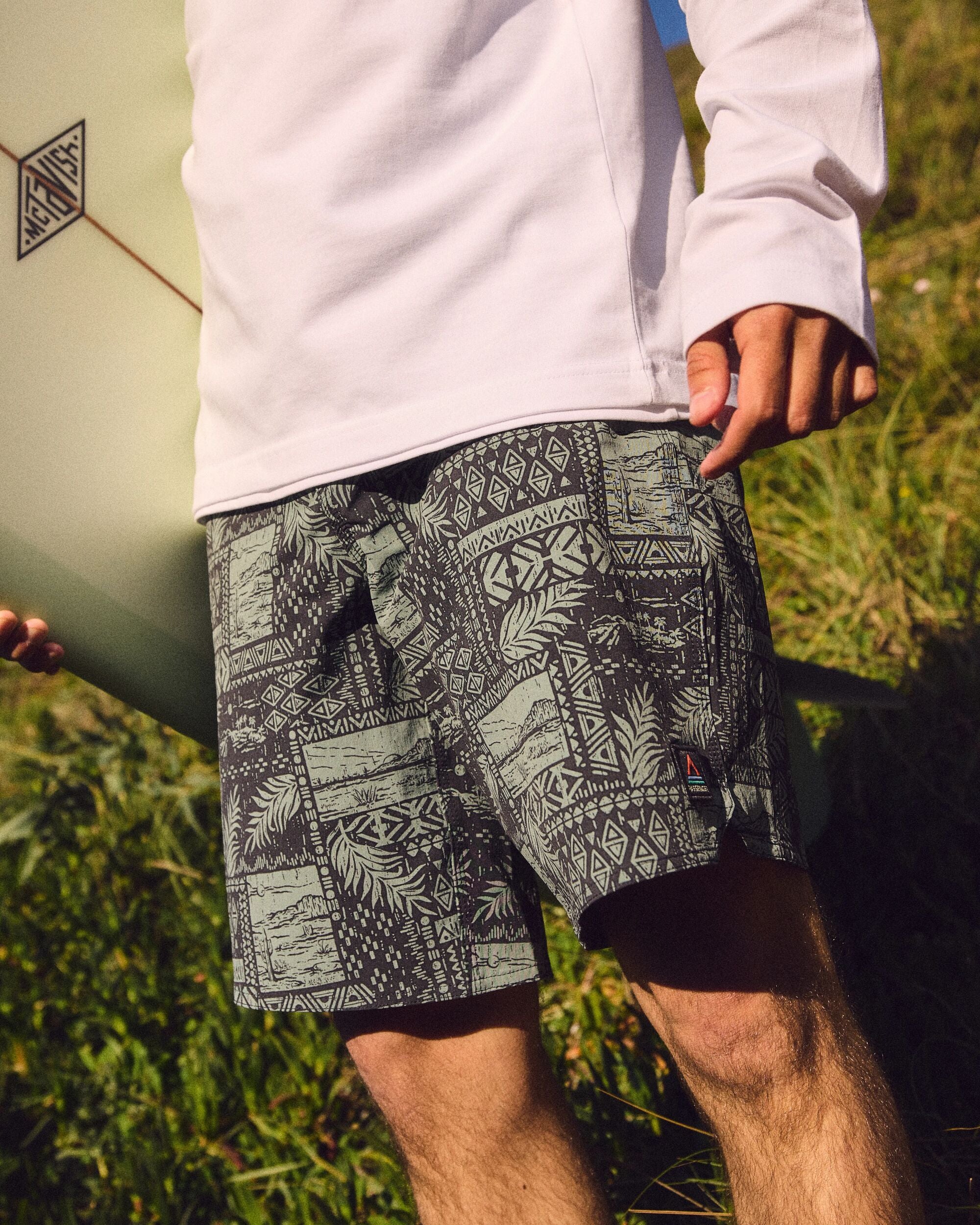 Cruiser NetPlus® 19" Boardshort - Patchwork Faded Black - Image 5