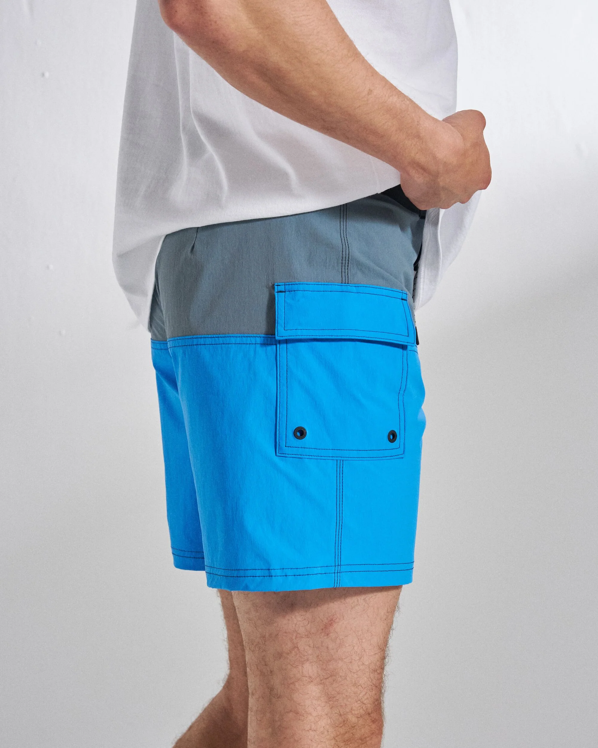 Cutback NetPlus® 17" Boardshort - Storm Grey/Marine Blue - Image 8