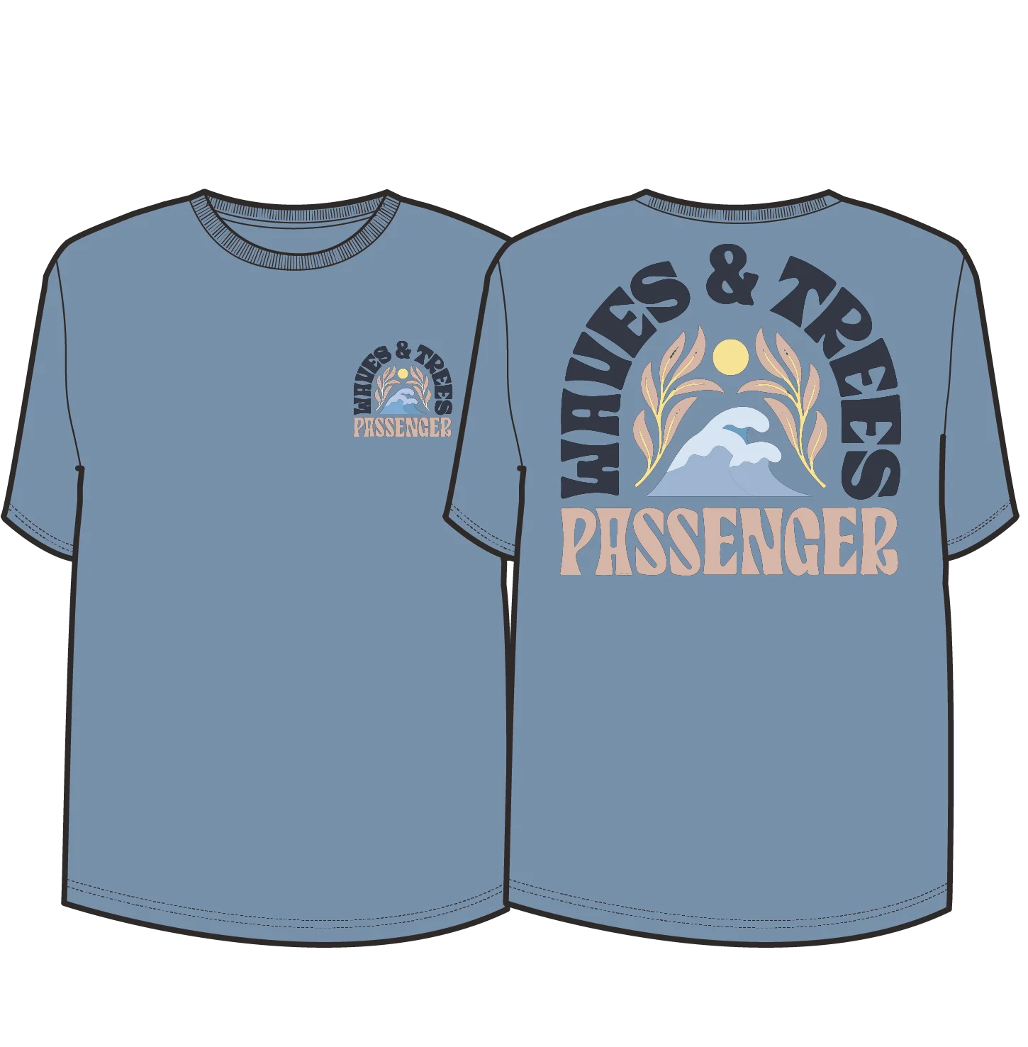 Dawning T-shirt - Faded Denim - Image 9