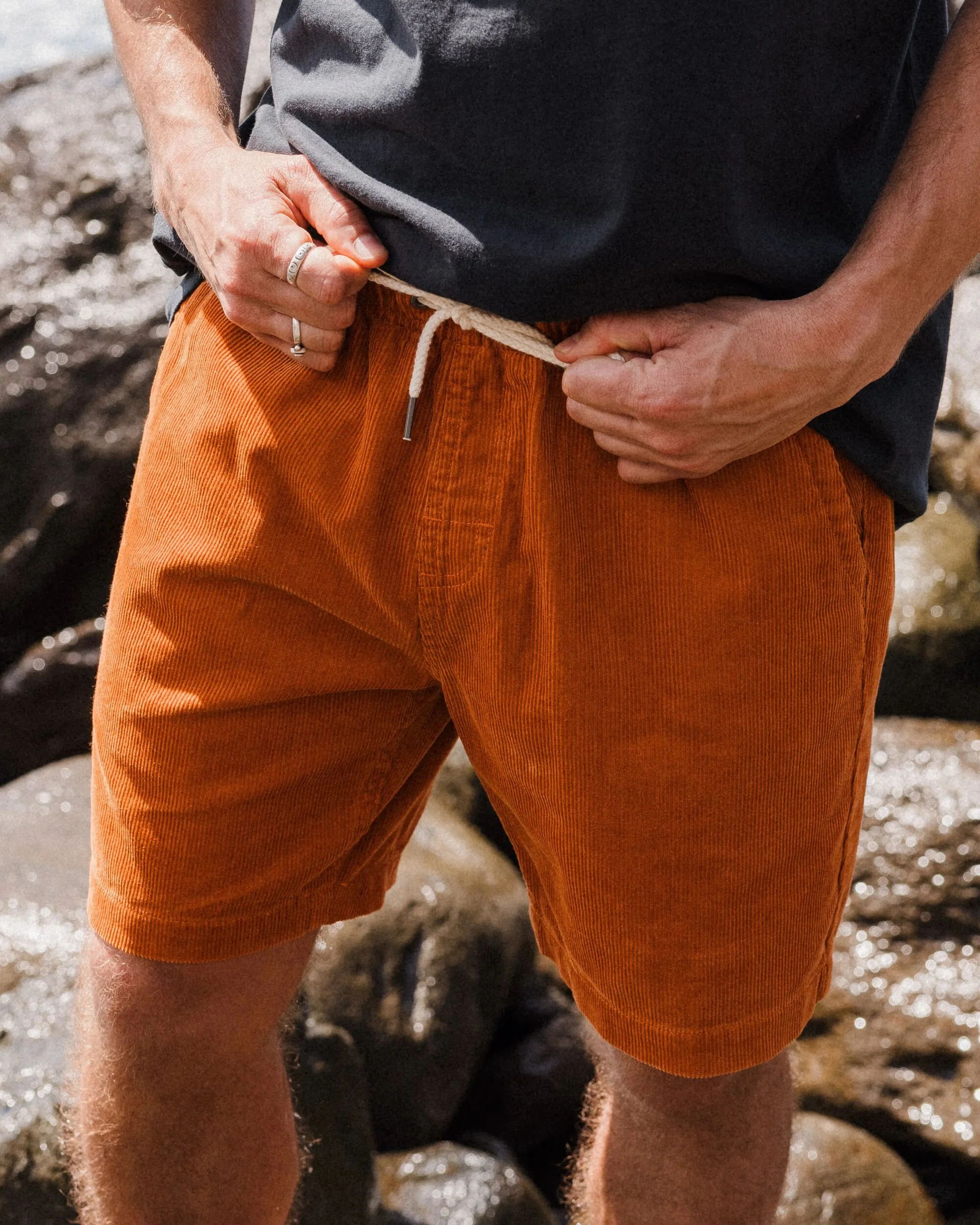 Drifter Cord Short - Sunset Orange
