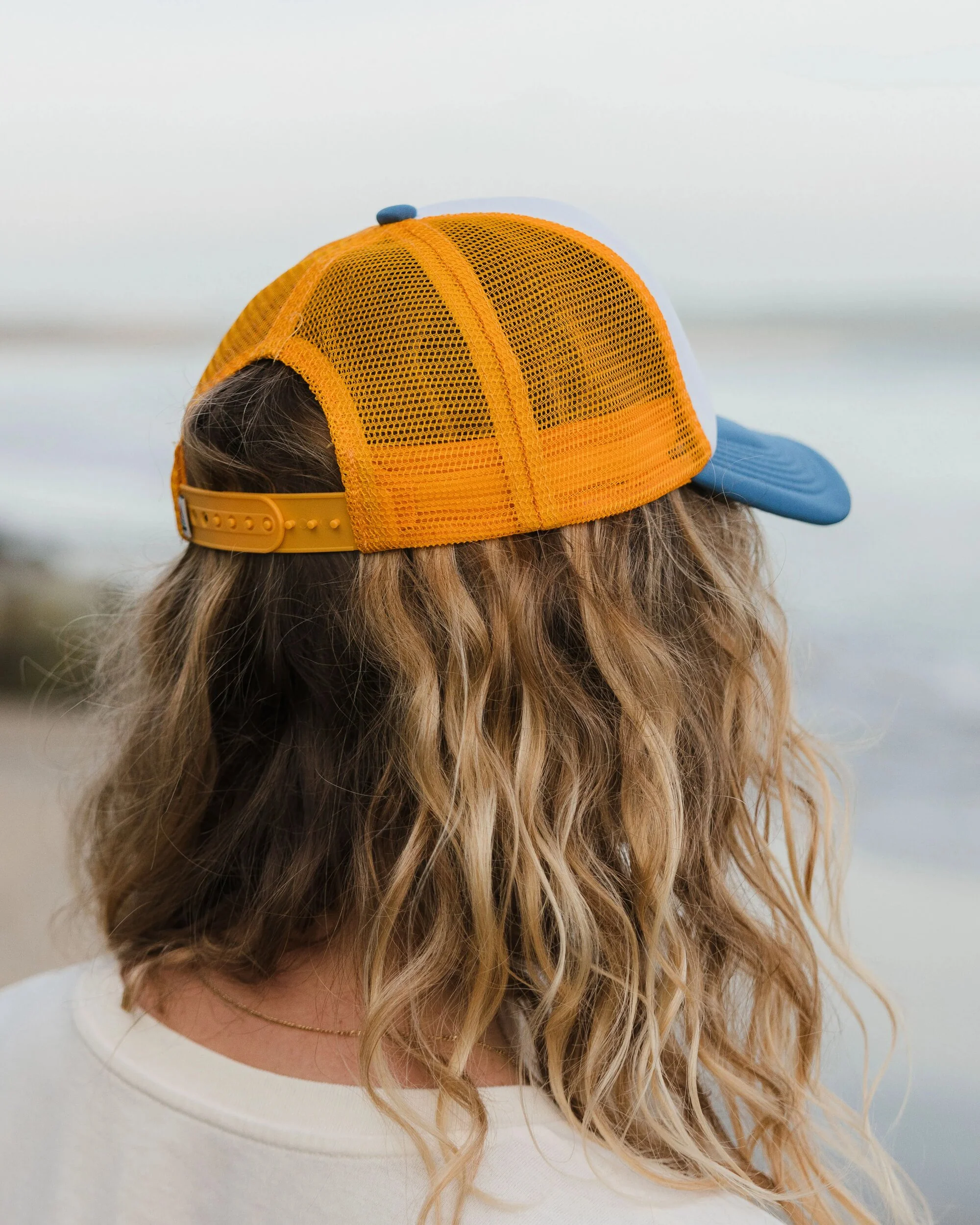 Escapism Trucker Cap - Mustard Yellow/Moonlight Blue - Image 4