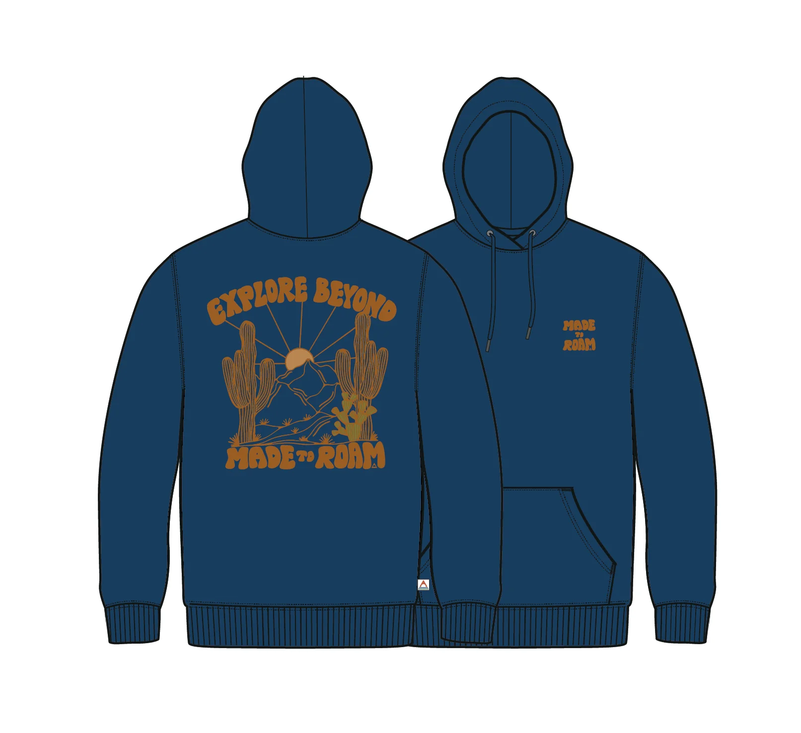 Explore Beyond Relaxed Fit Hoodie - Blue Navy - Image 9