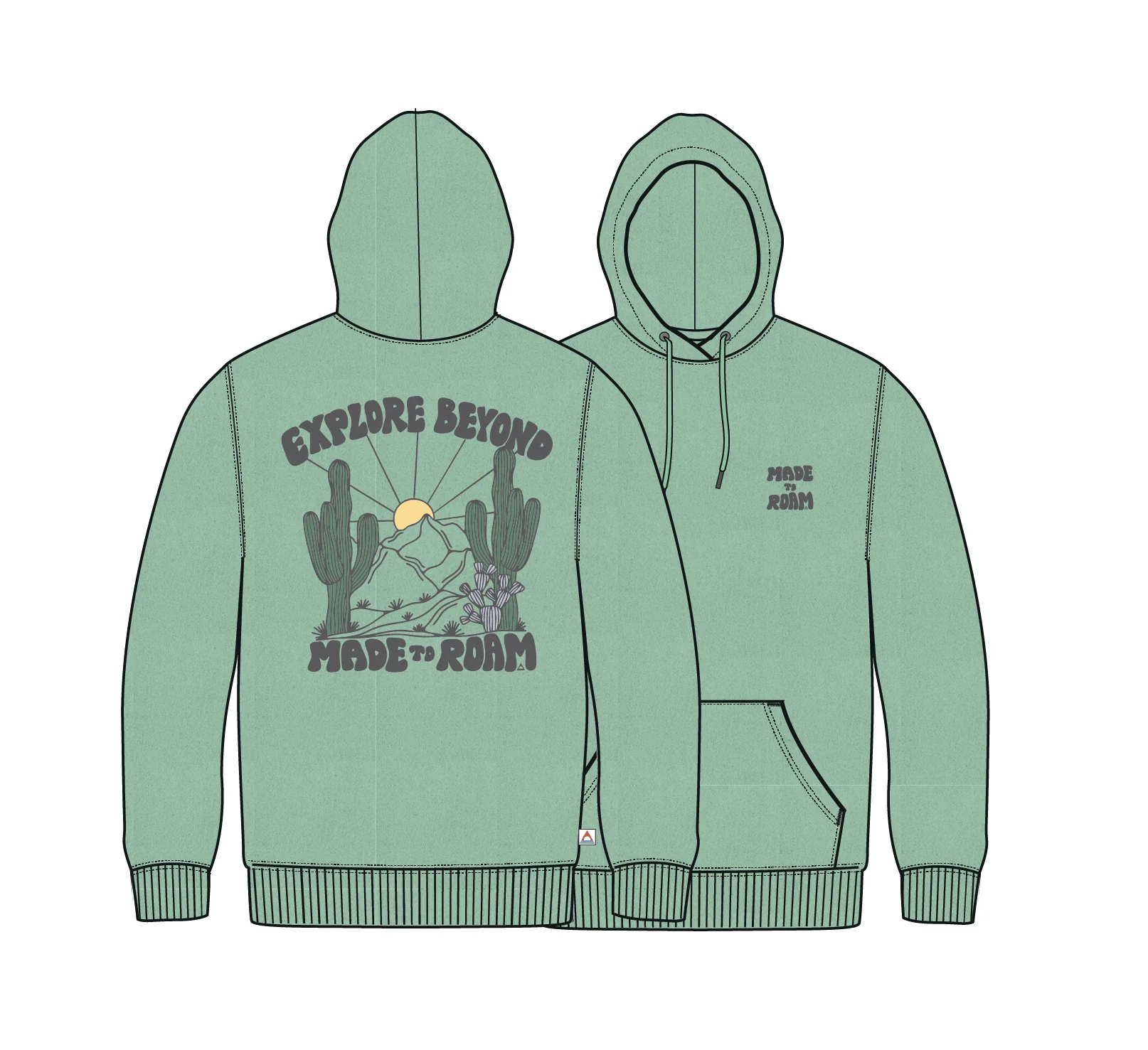 Explore Beyond Relaxed Fit Hoodie - Seafoam Marl - Image 8