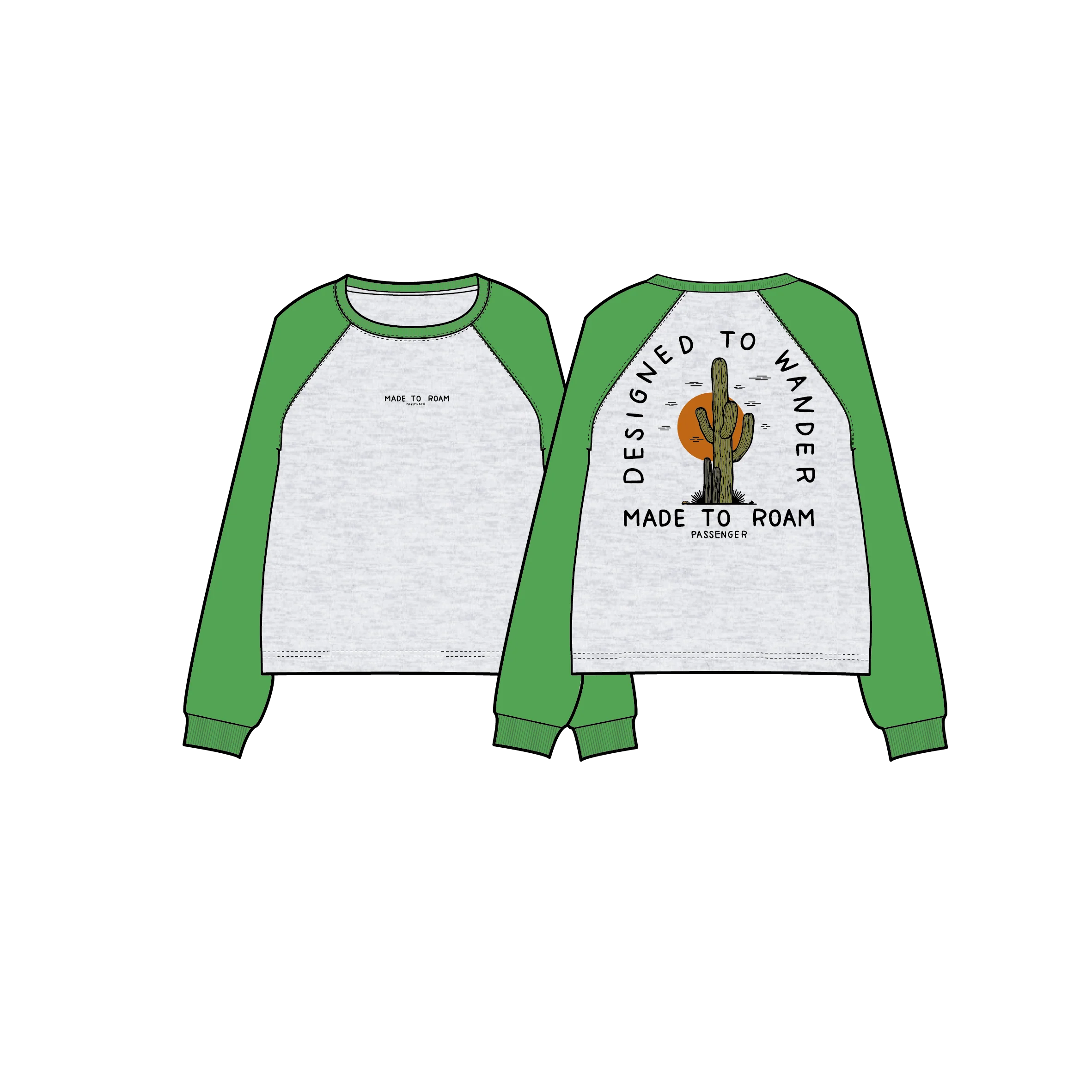 Explore LS Raglan T-Shirt - Light Grey Marl - Image 7