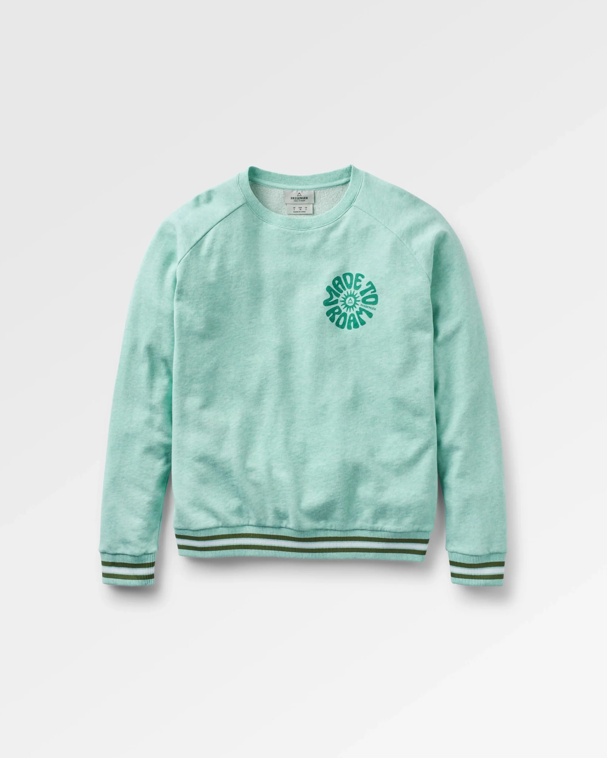 Fade Organic Cotton Sweatshirt - Aqua Marl