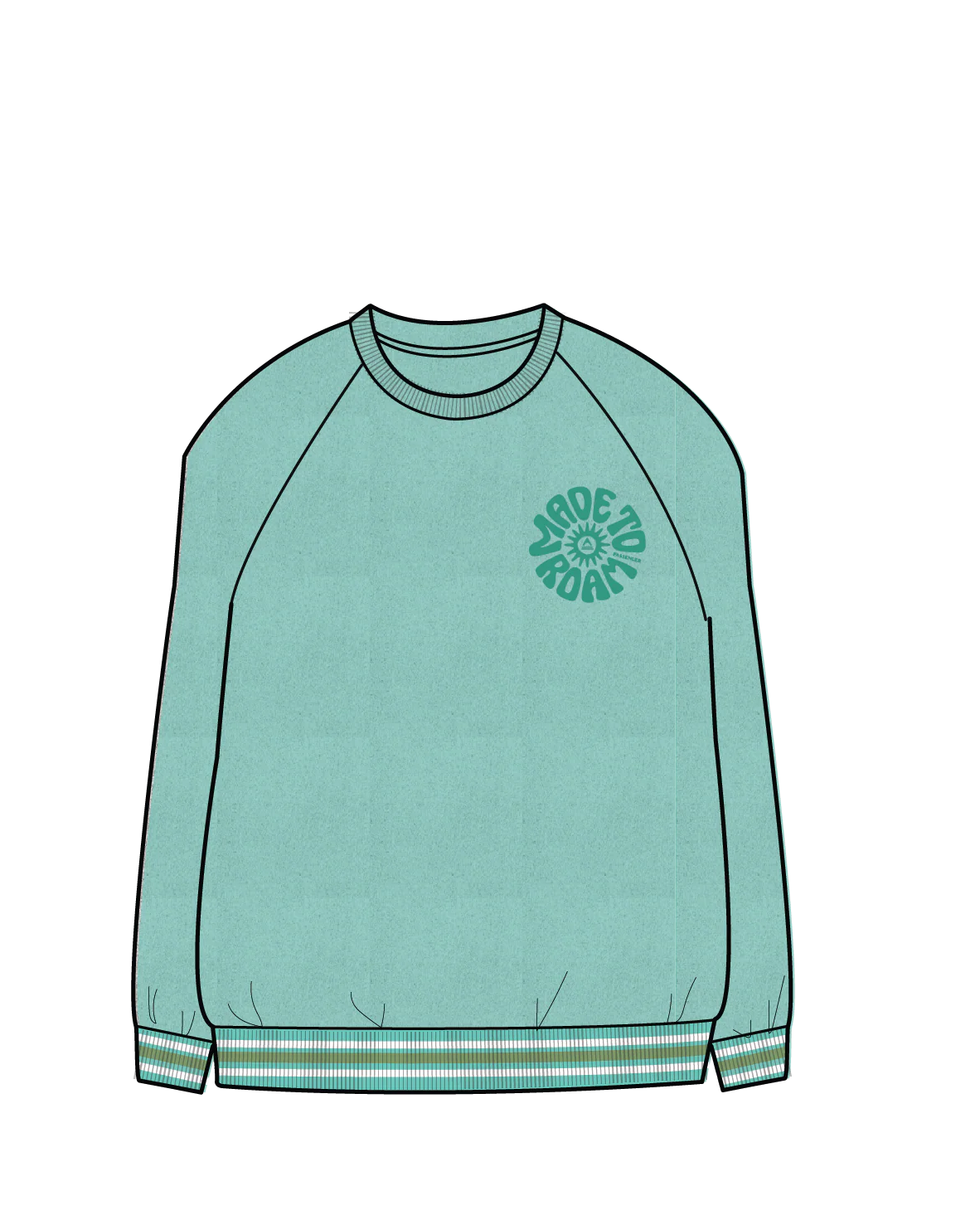 Fade Organic Cotton Sweatshirt - Aqua Marl - Image 7