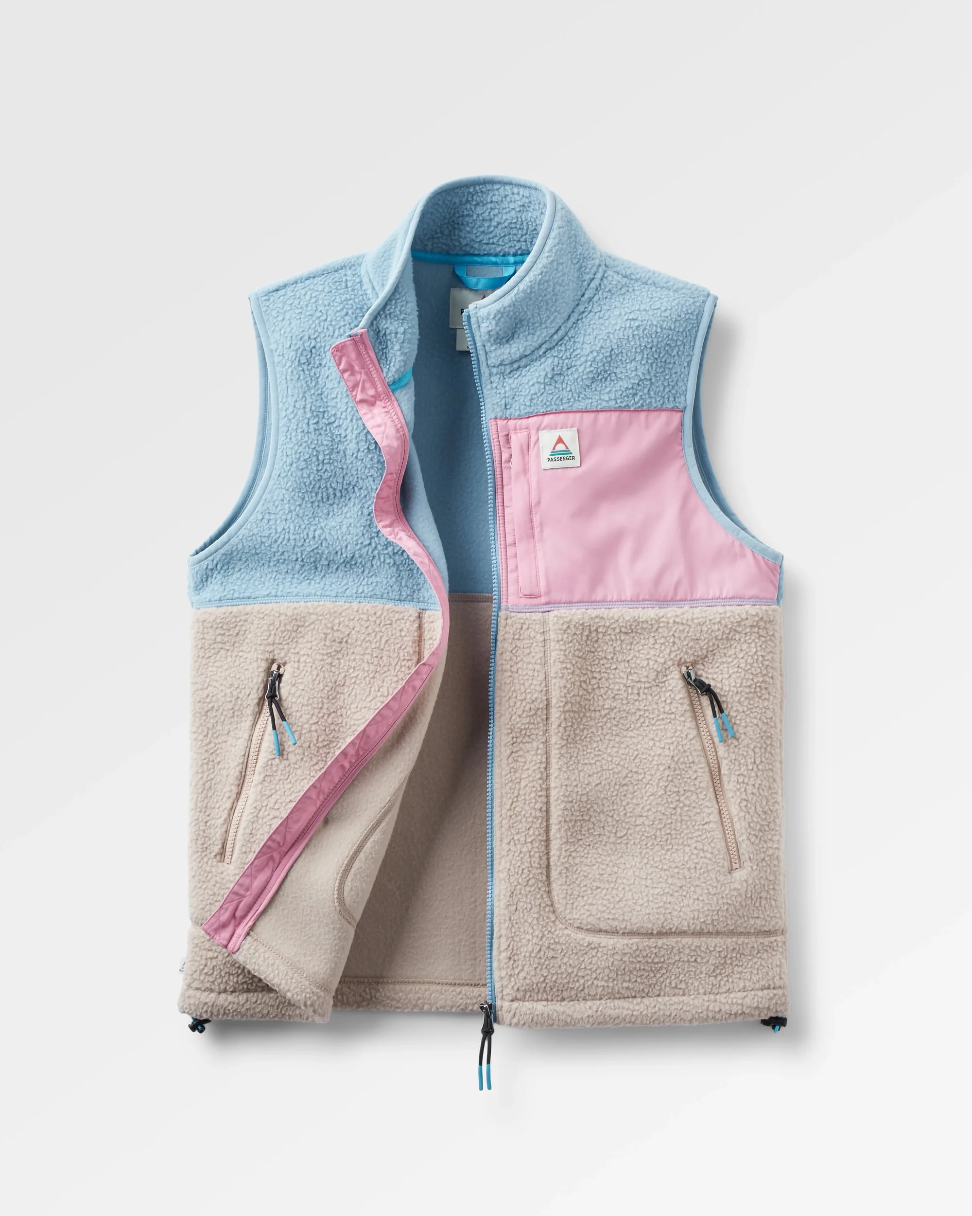 Fairbanks Sherpa Gilet - Faded Denim/Simply Taupe - Image 2