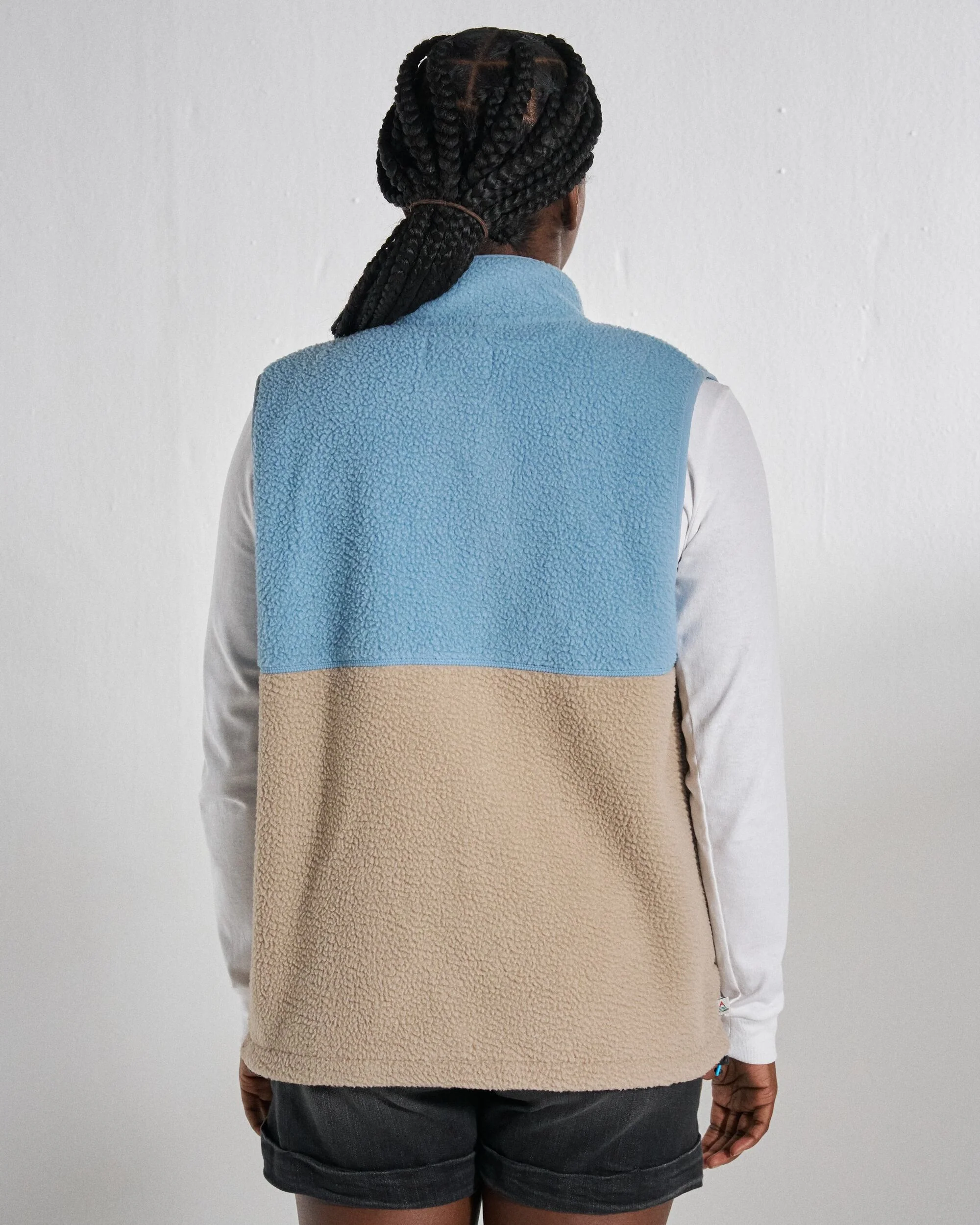 Fairbanks Sherpa Gilet - Faded Denim/Simply Taupe - Image 7