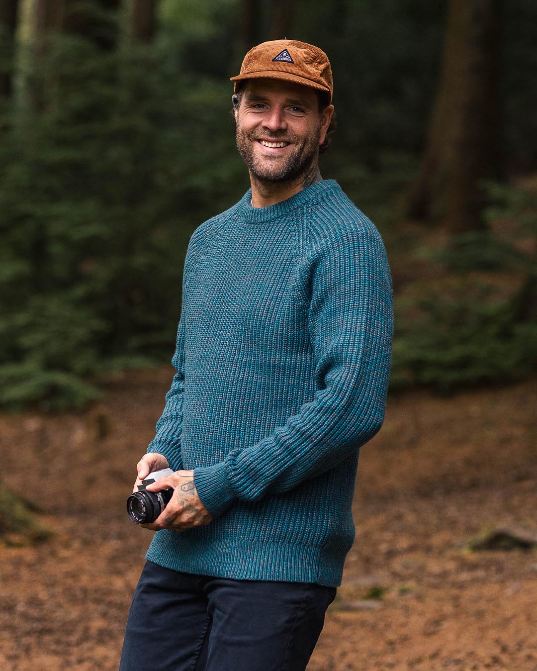 Fog Knitted Jumper - Deep Teal - Image 5