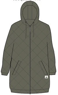Getaway Quilted Full Zip Hoodie - Khaki - Image 14