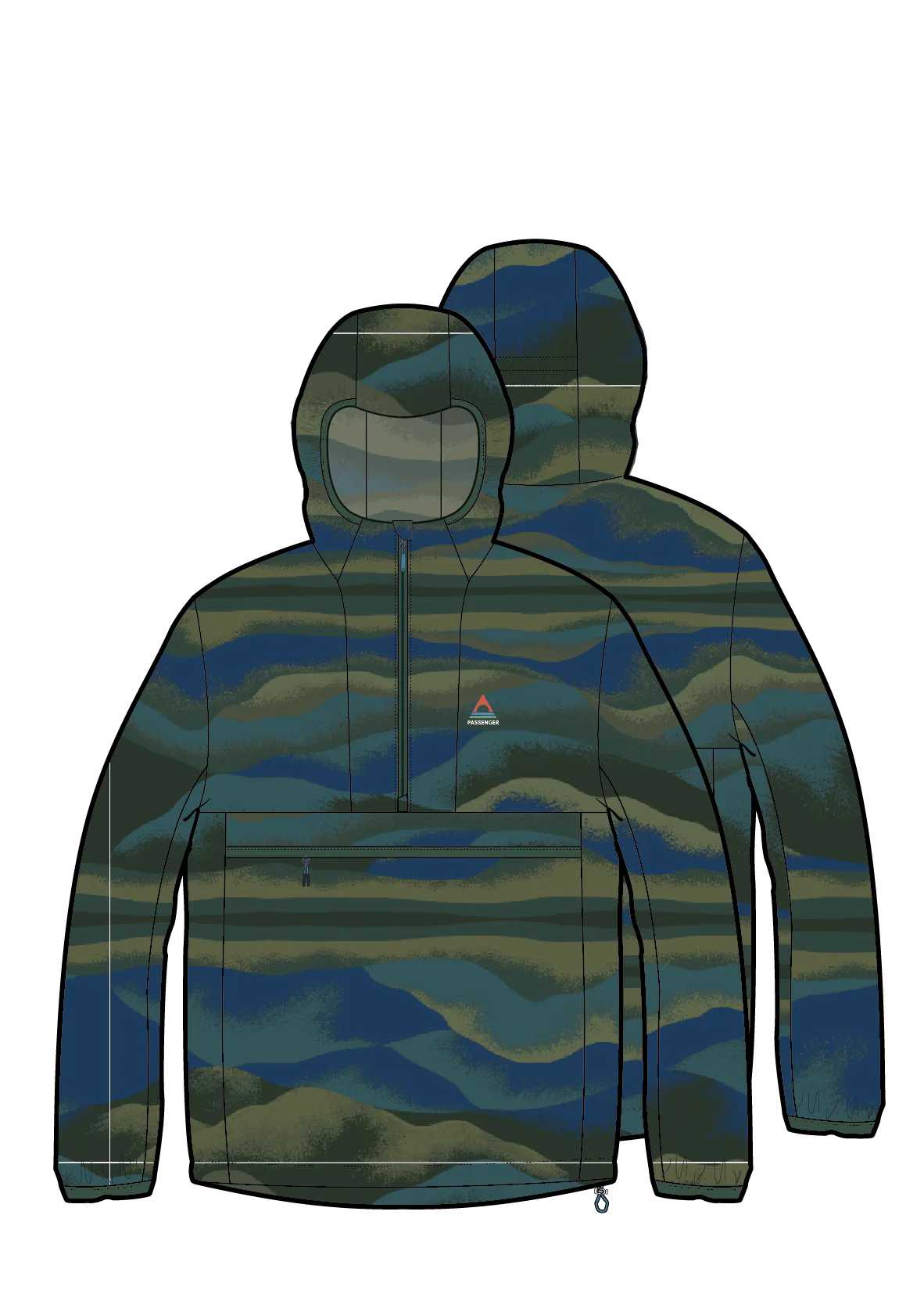 Gusto Windshell Anorak - Reflection Khaki - Image 13