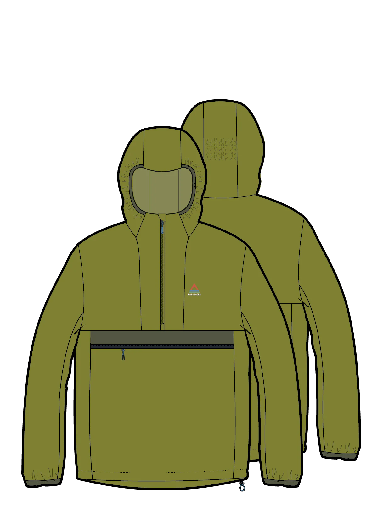 Gusto Windshell Anorak - Tea Green - Image 13
