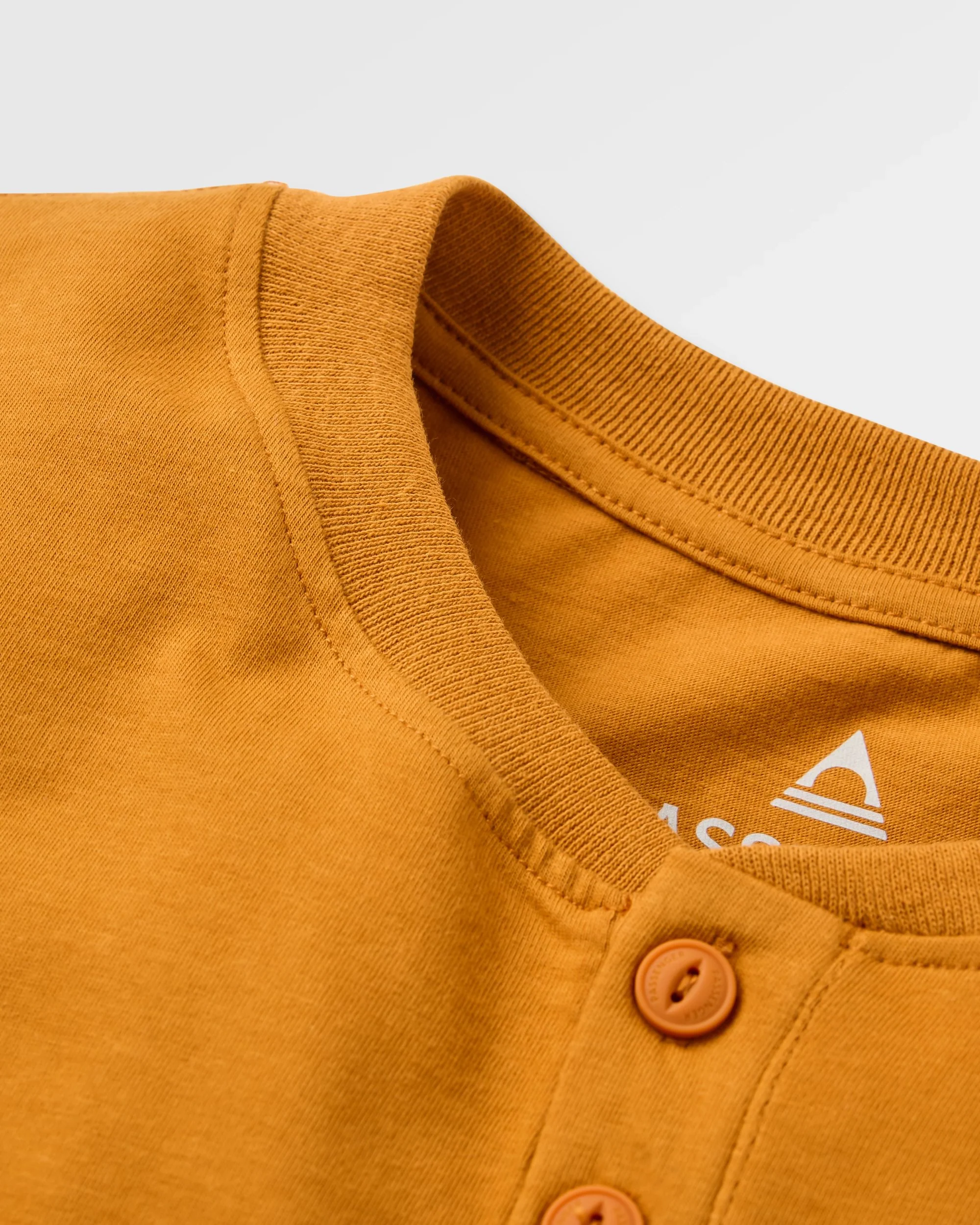 Heritage Relaxed Fit Henley T-Shirt - Retro Orange - Image 2