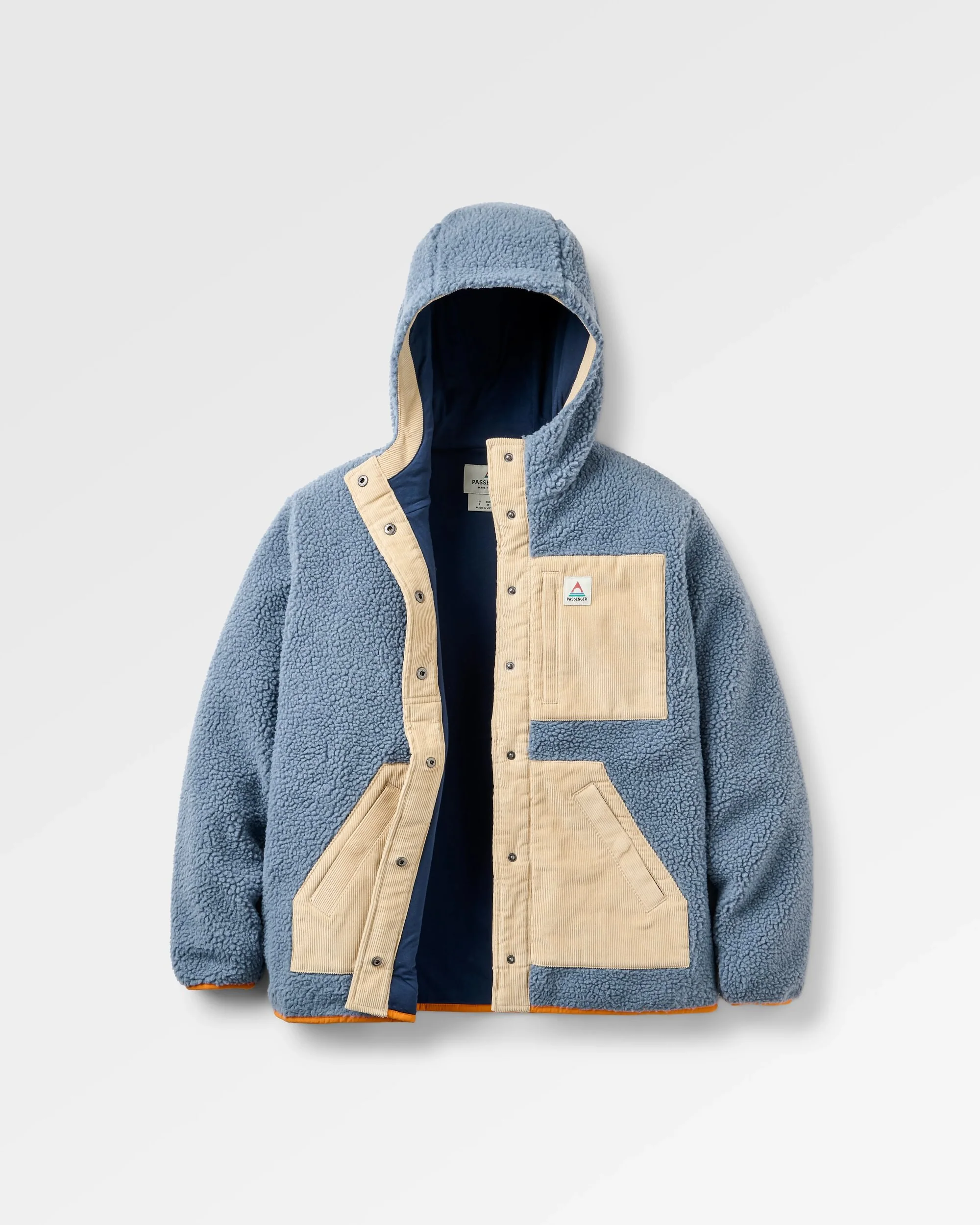 Clover Sherpa Hooded Fleece - Stormy Blue
