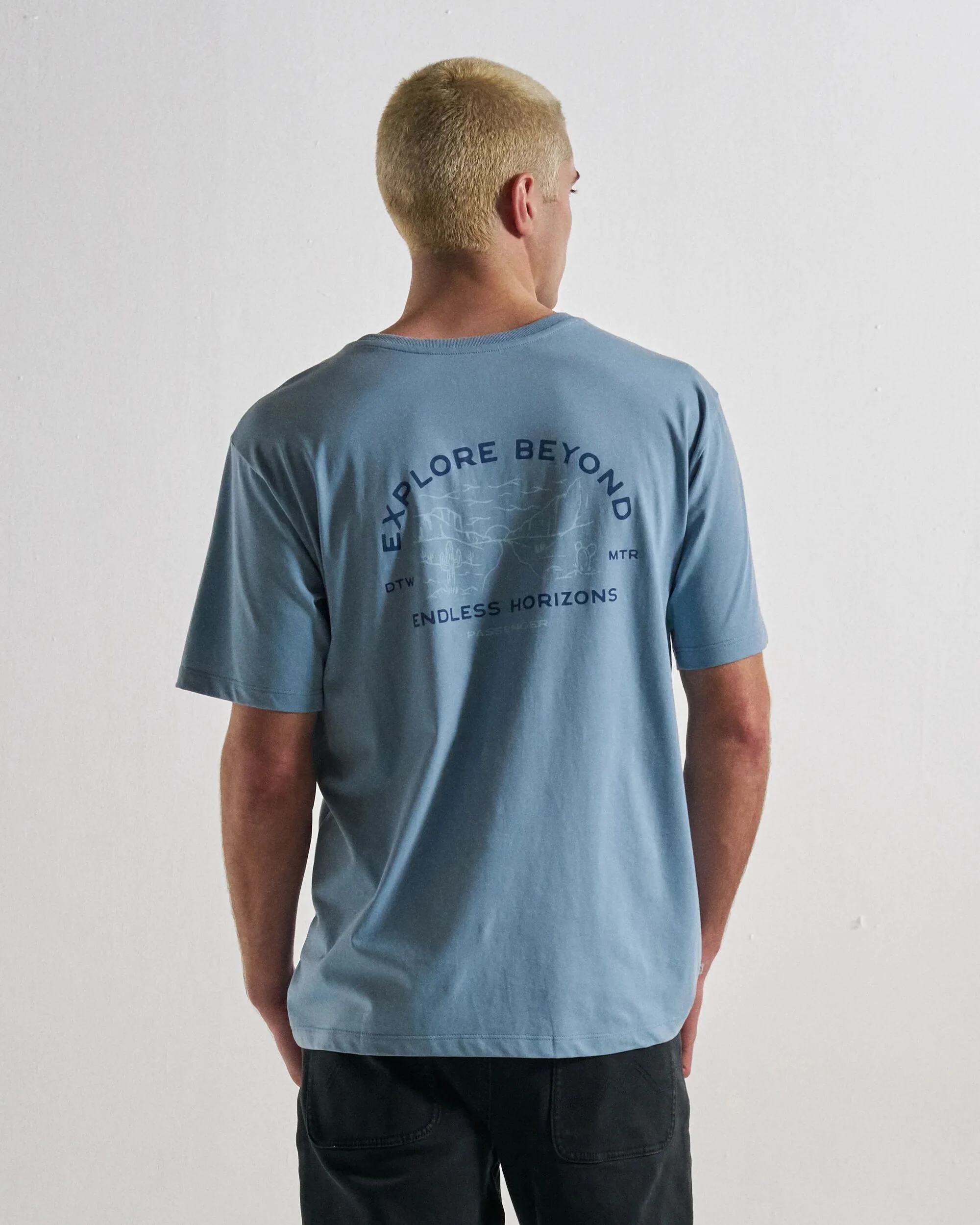 Horizons T-Shirt - Faded Denim - Image 6