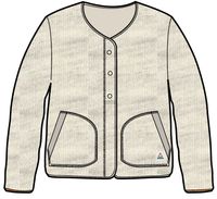 Iris Collarless Fleece - Oat - Image 5