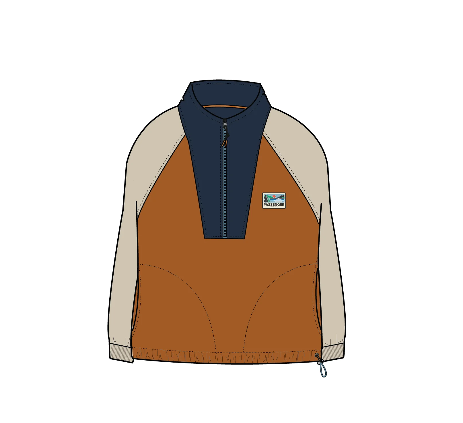 Jazz Polar Fleece - Retro Orange - Image 9