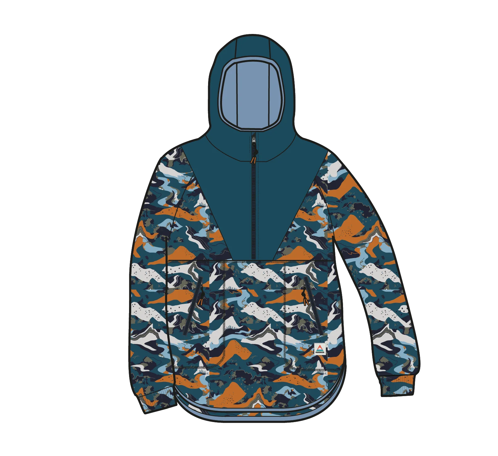 Juana Polar Hooded Fleece - Adventure Tidal Blue - Image 11