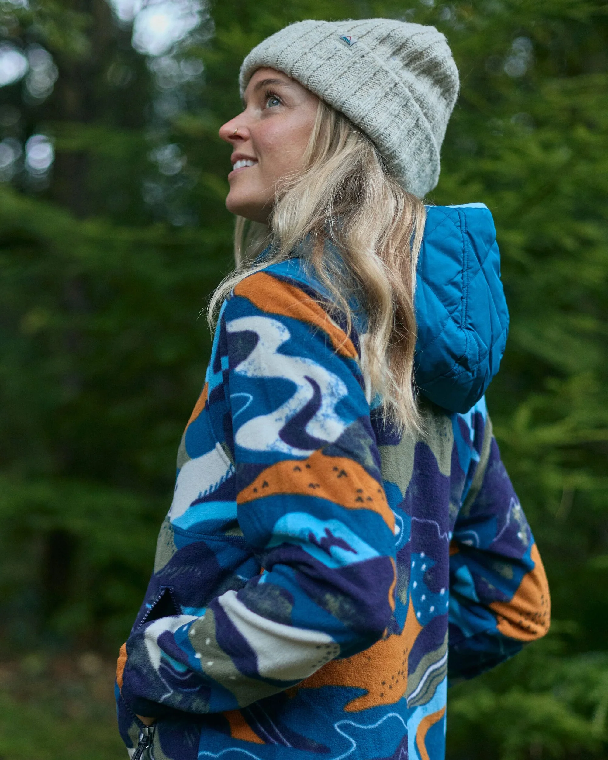 Juana Polar Hooded Fleece - Adventure Tidal Blue - Image 4
