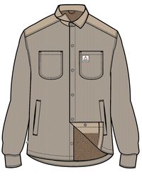 Kodiak Sherpa Lined Cord Overshirt - Stone - Image 10