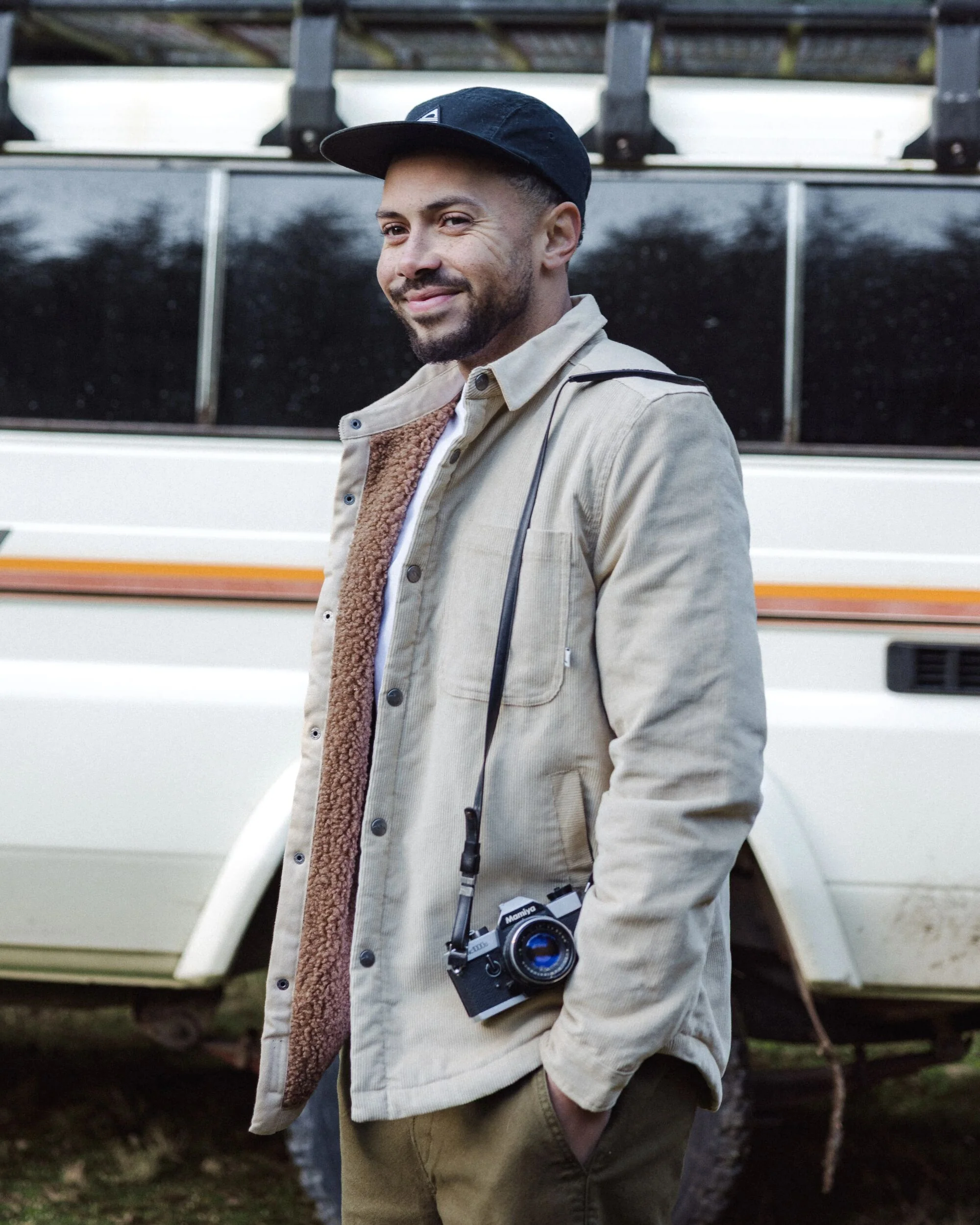 Kodiak Sherpa Lined Cord Overshirt - Stone - Image 3