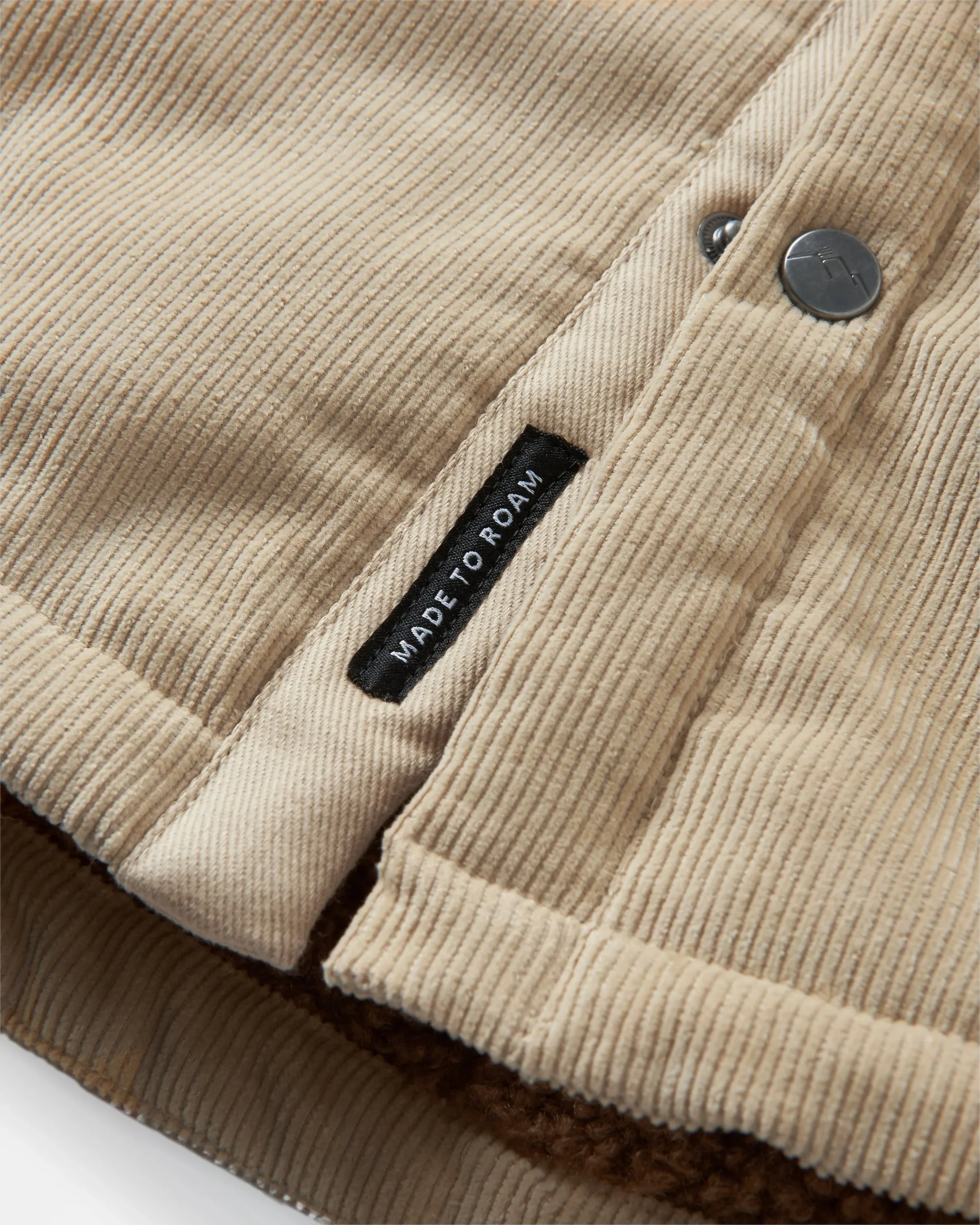 Kodiak Sherpa Lined Cord Overshirt - Stone - Image 5
