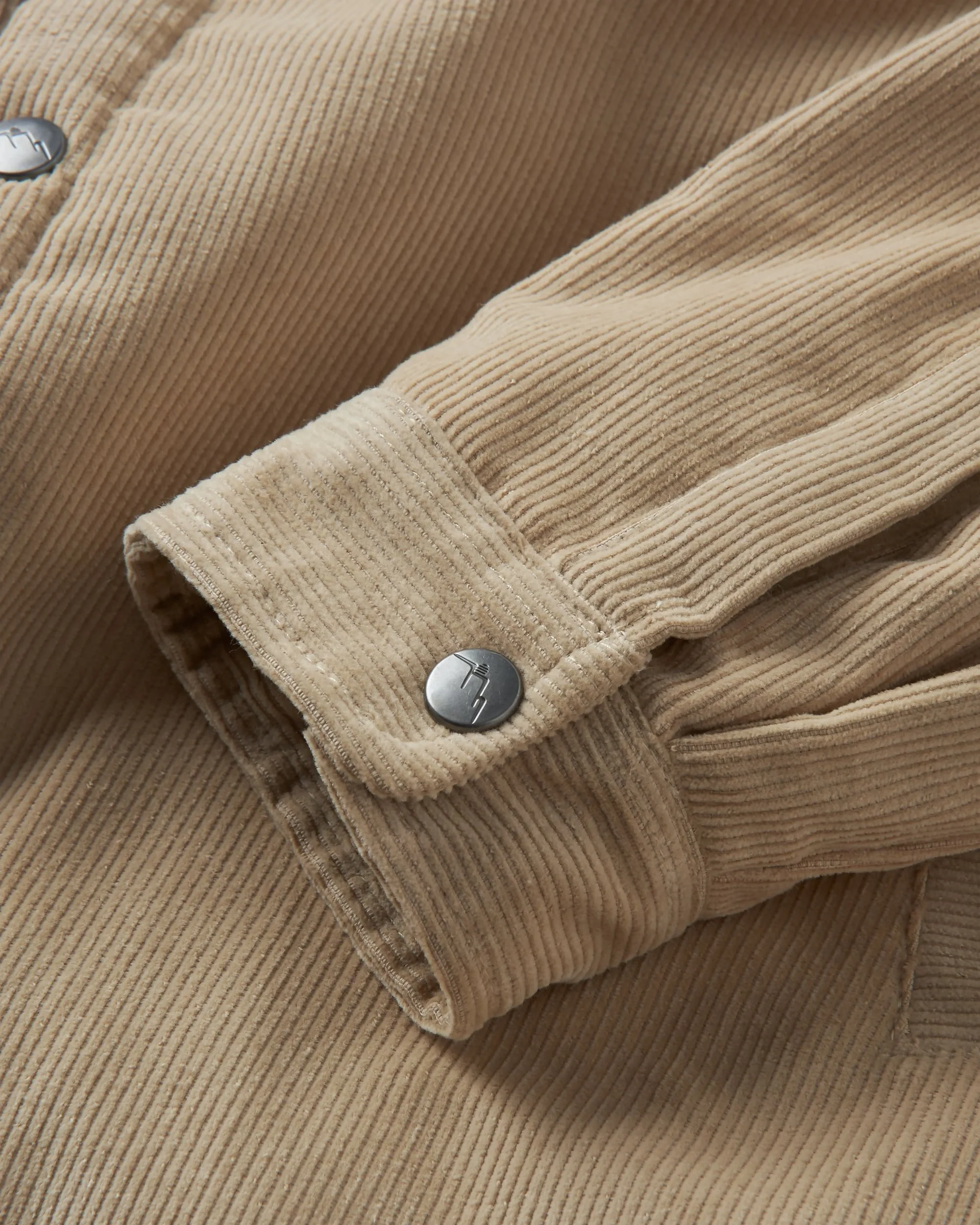 Kodiak Sherpa Lined Cord Overshirt - Stone - Image 8