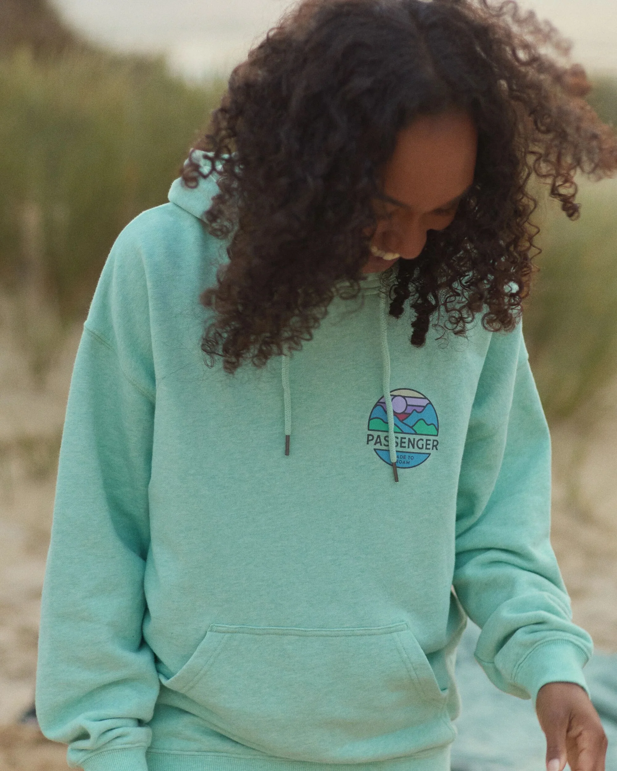 Laidback Organic Cotton Hoodie - Aqua Marl - Image 4