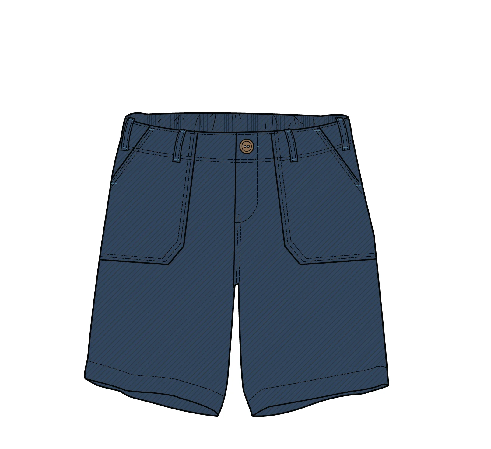 Lani Light Cotton Short - Dark Denim - Image 12