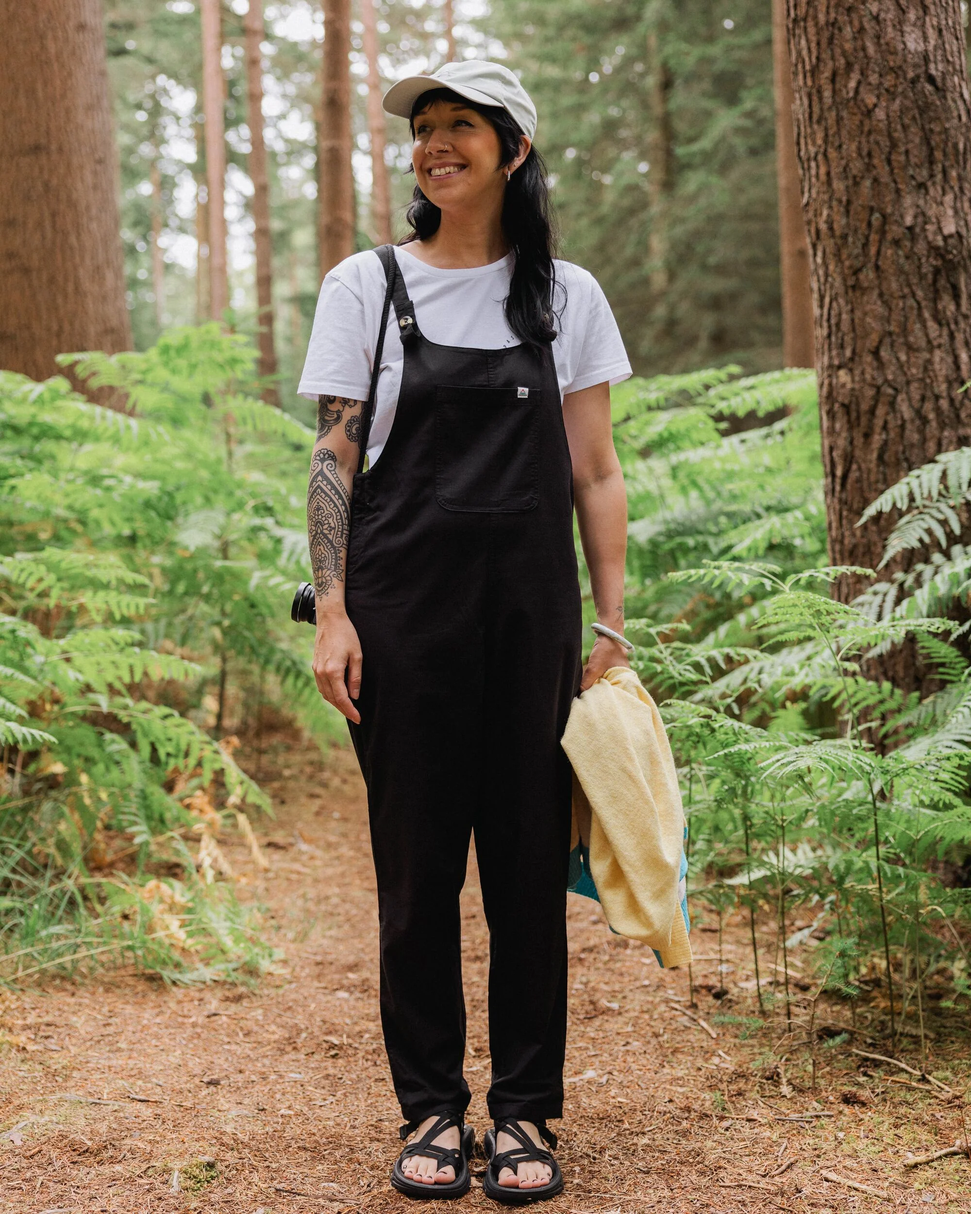 Meadows Organic Cotton Dungarees - Black