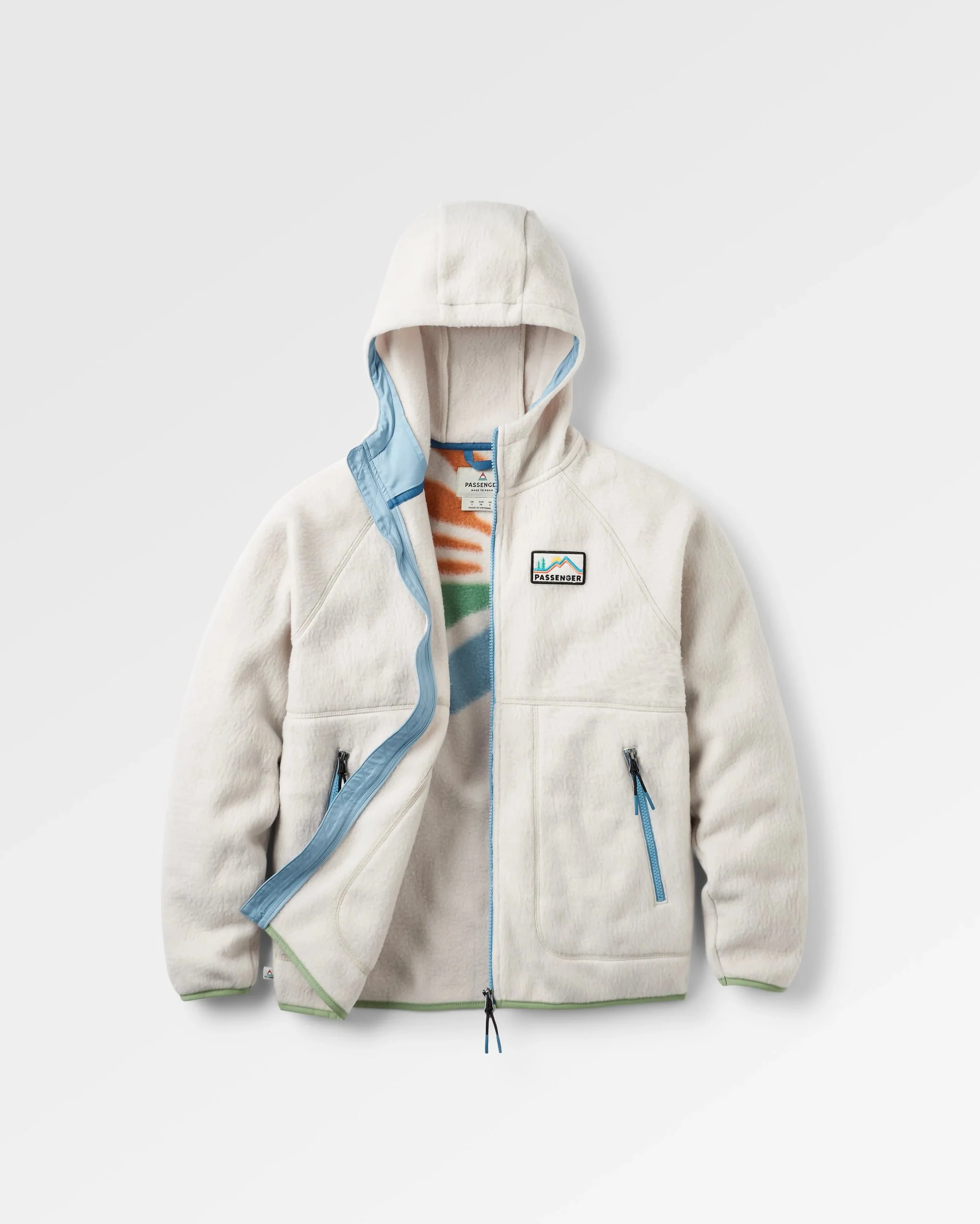 North Coast Vista Full Zip Sherpa Fleece - Oatmeal - Image 2