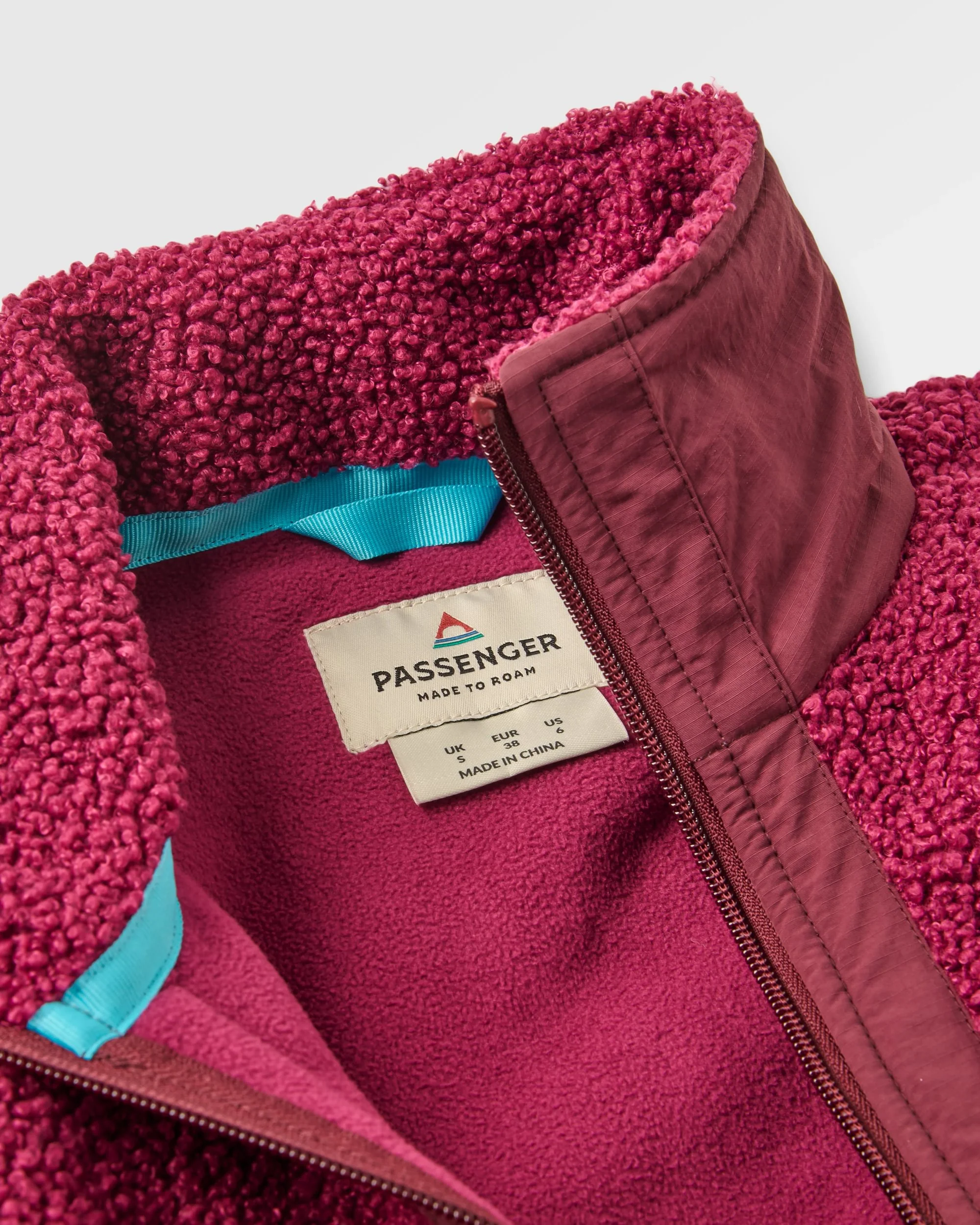 Oak Teddy Long Line Fleece - Fig/Wild Berry - Image 3