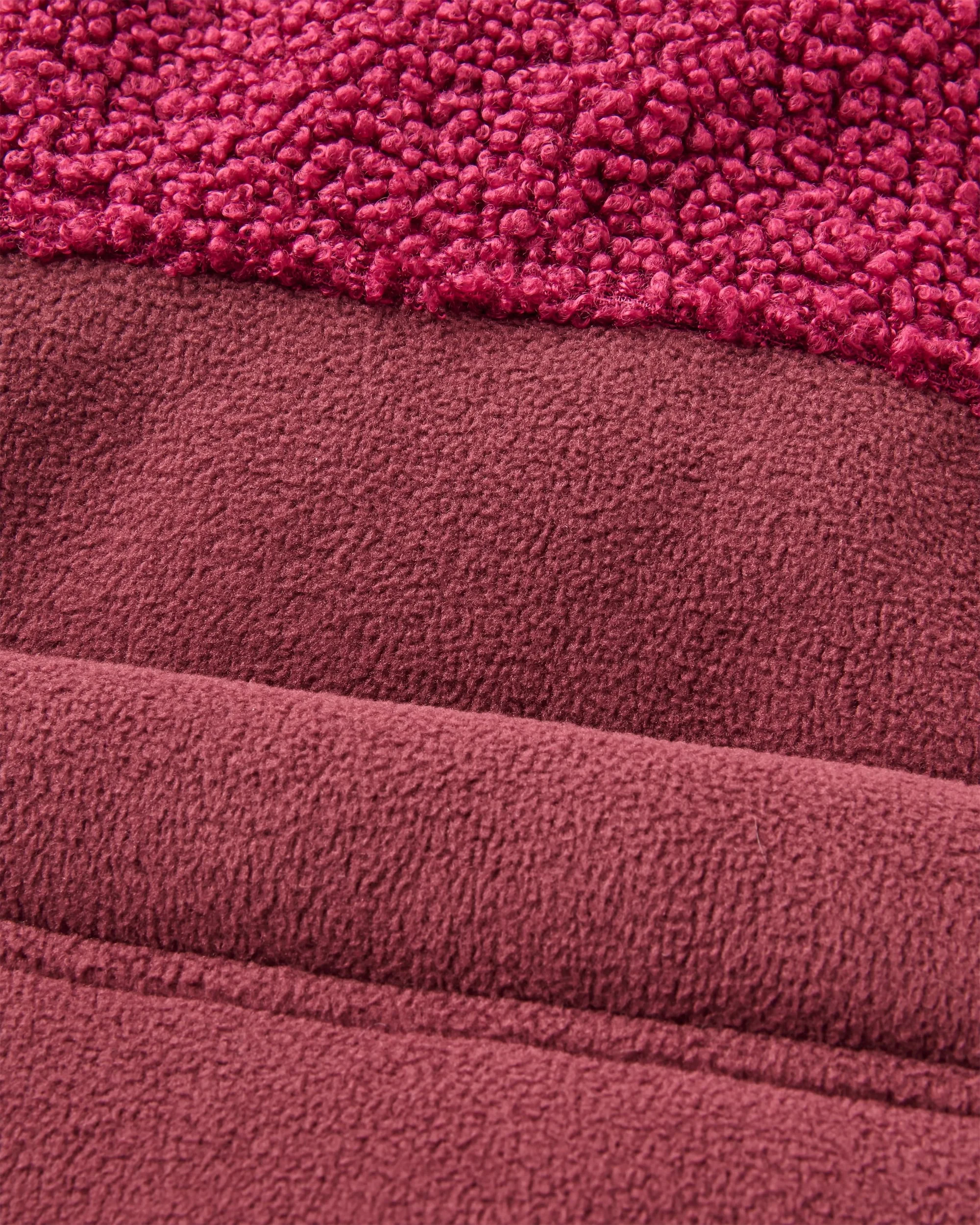 Oak Teddy Long Line Fleece - Fig/Wild Berry - Image 4